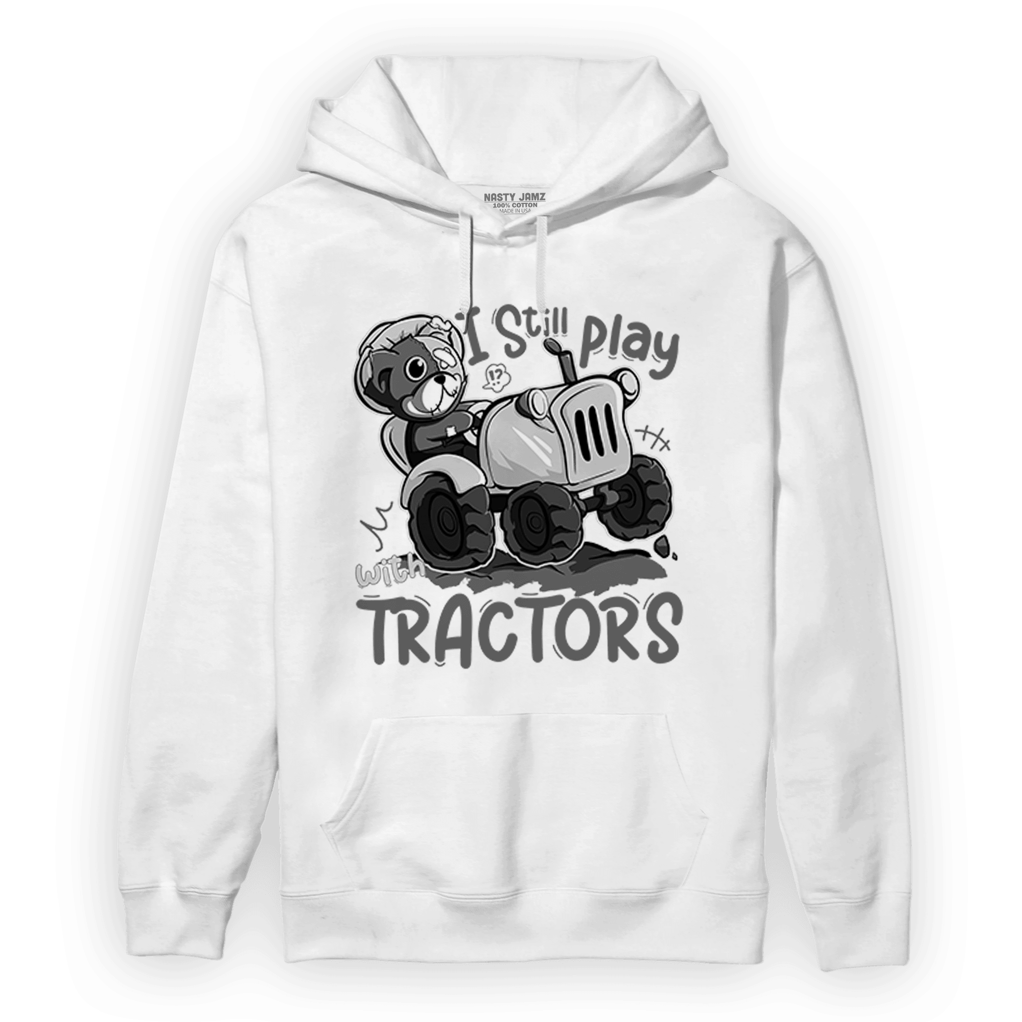 Retro High OG Black White 1s Hoodie Match Play With Tractors BER - NastyJamz
