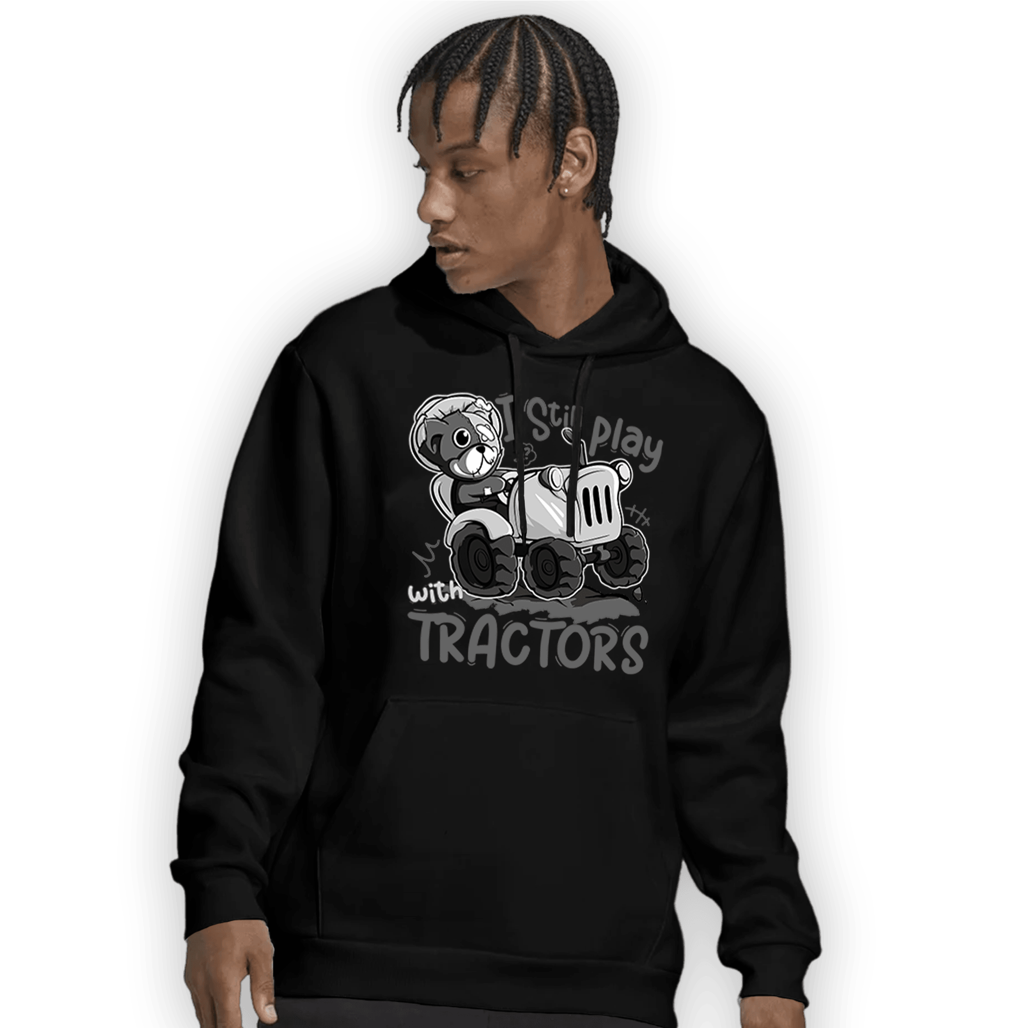 Retro High OG Black White 1s Hoodie Match Play With Tractors BER - NastyJamz