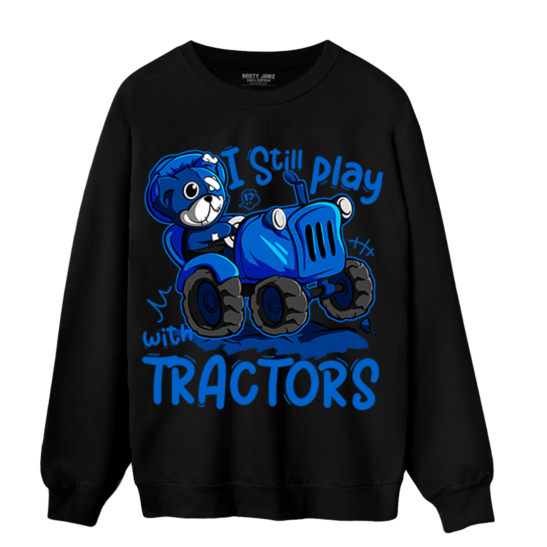 Royal Reimagined 1s Sweatshirt Match Play With Tractors BER - NastyJamz