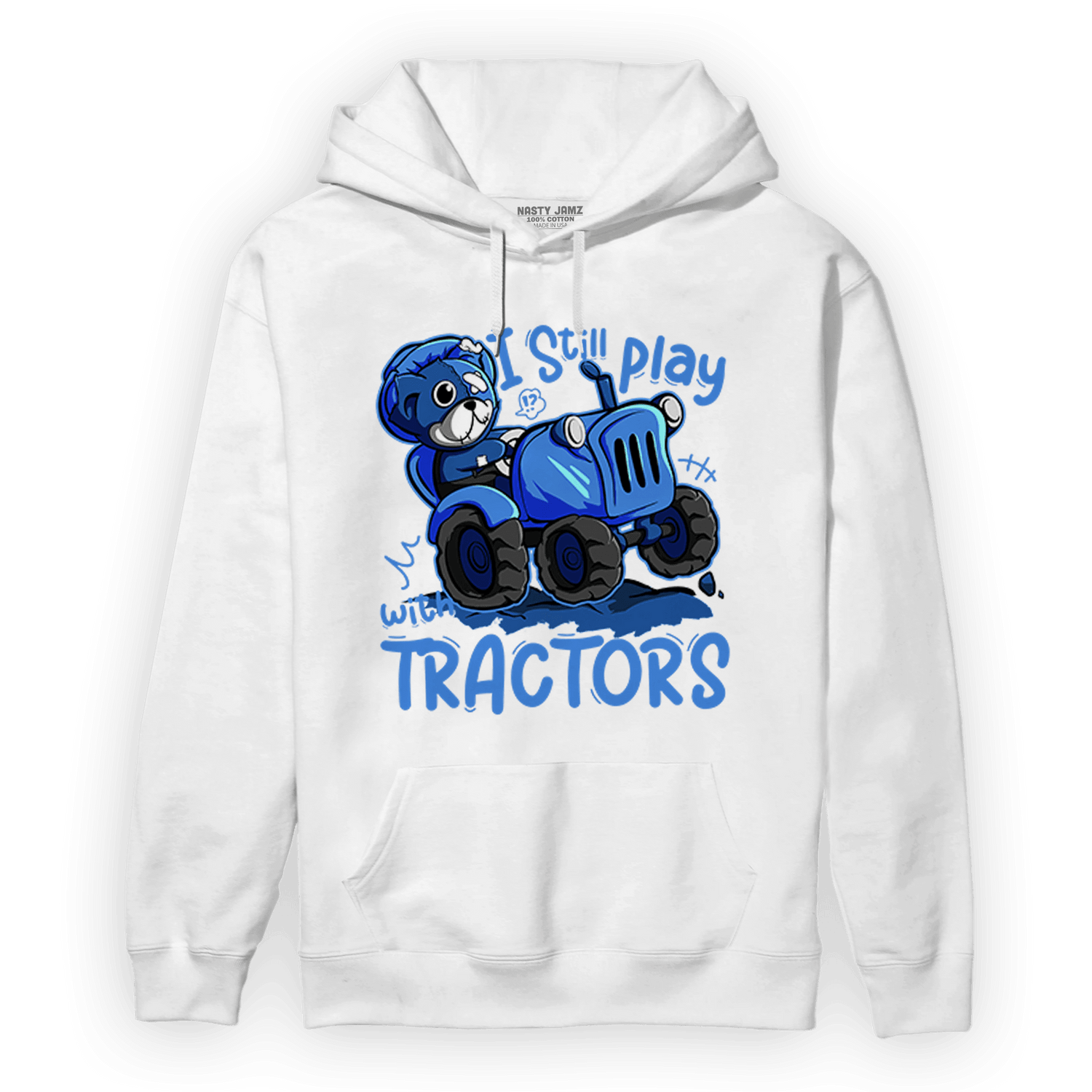 University Blue Toe 1s Hoodie Match Play With Tractors BER - NastyJamz