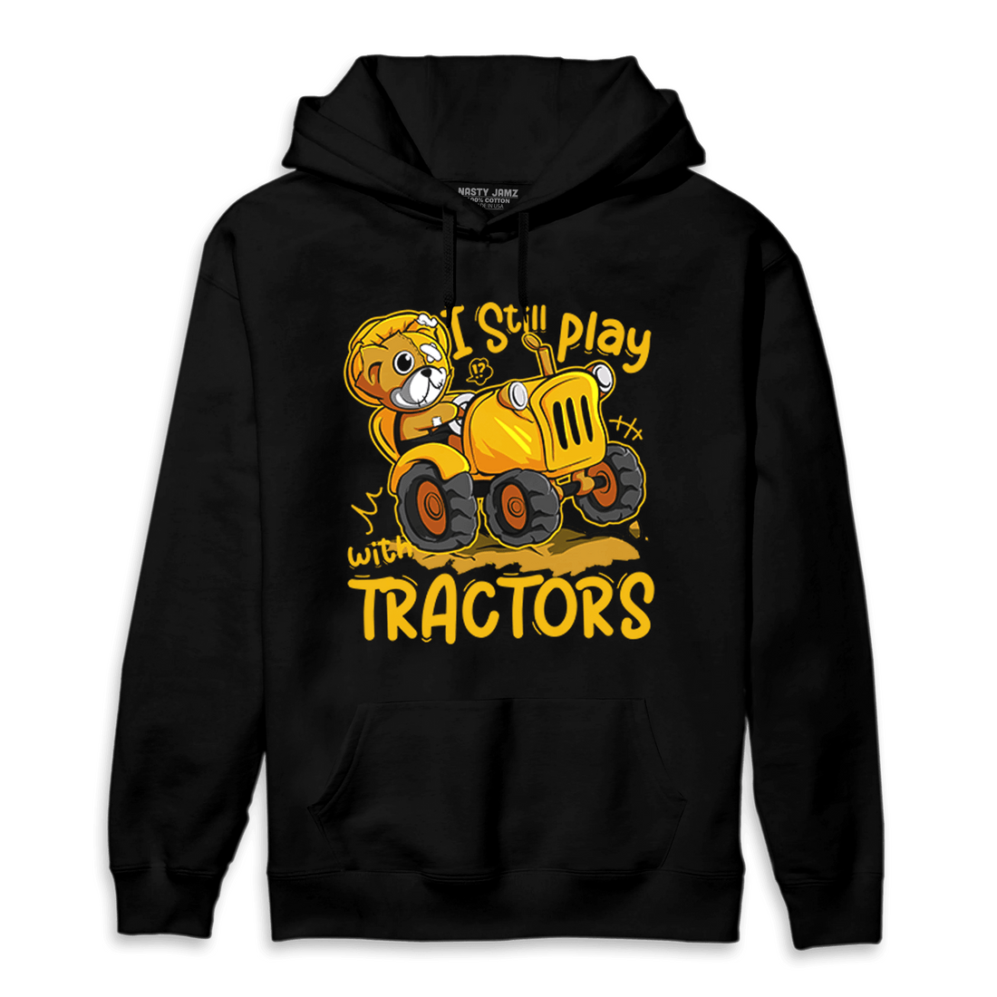Yellow Ochre 1s Hoodie Match Play With Tractors BER - NastyJamz
