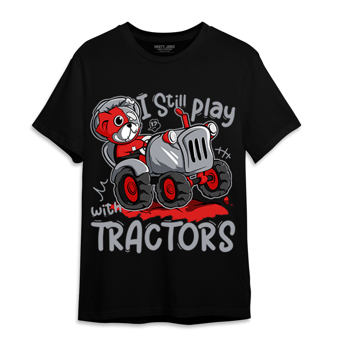 Bred Reimagined 4s T Shirt Match Play With Tractors BER - NastyJamz