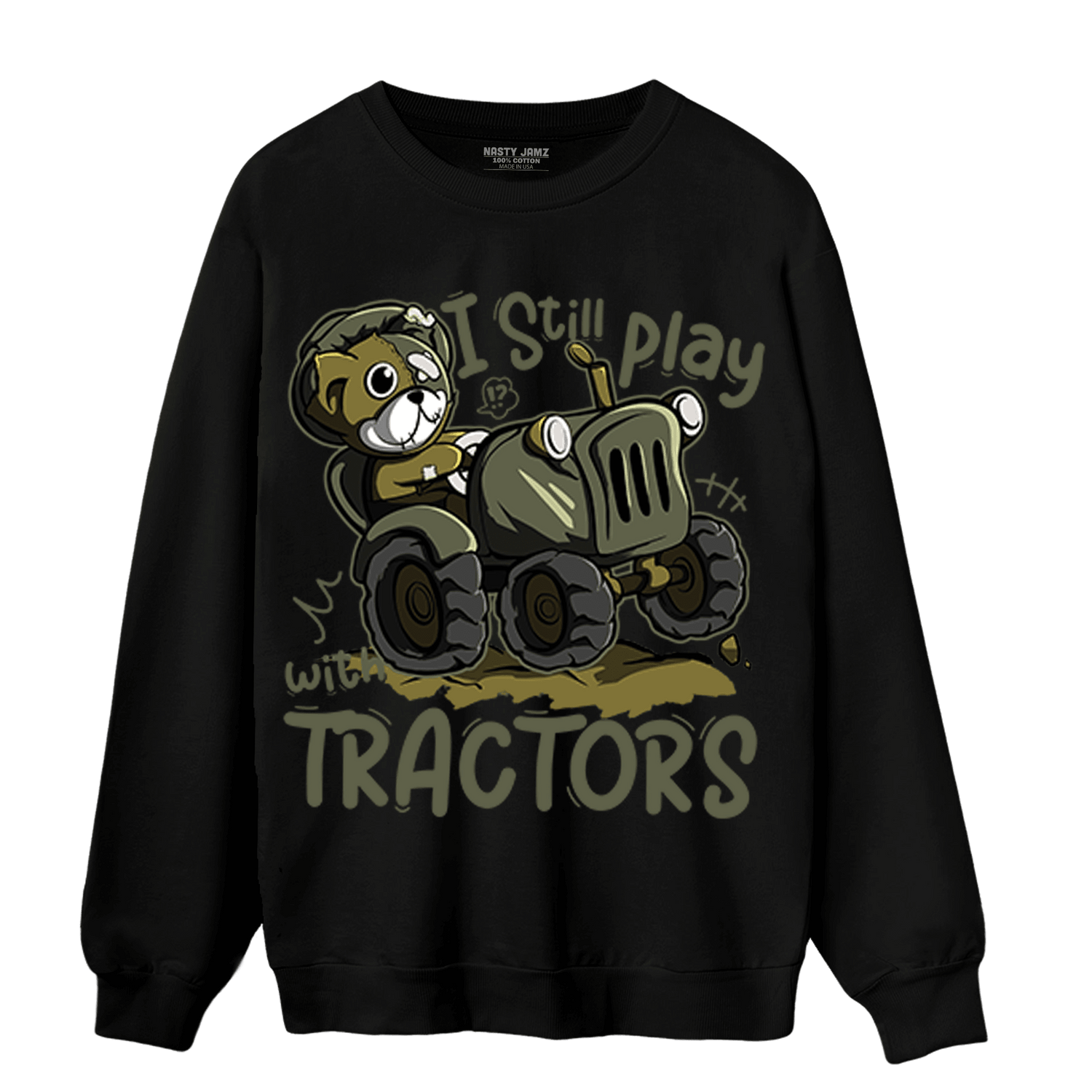 SE Craft Medium Olive 4s Sweatshirt Match Play With Tractors BER - NastyJamz