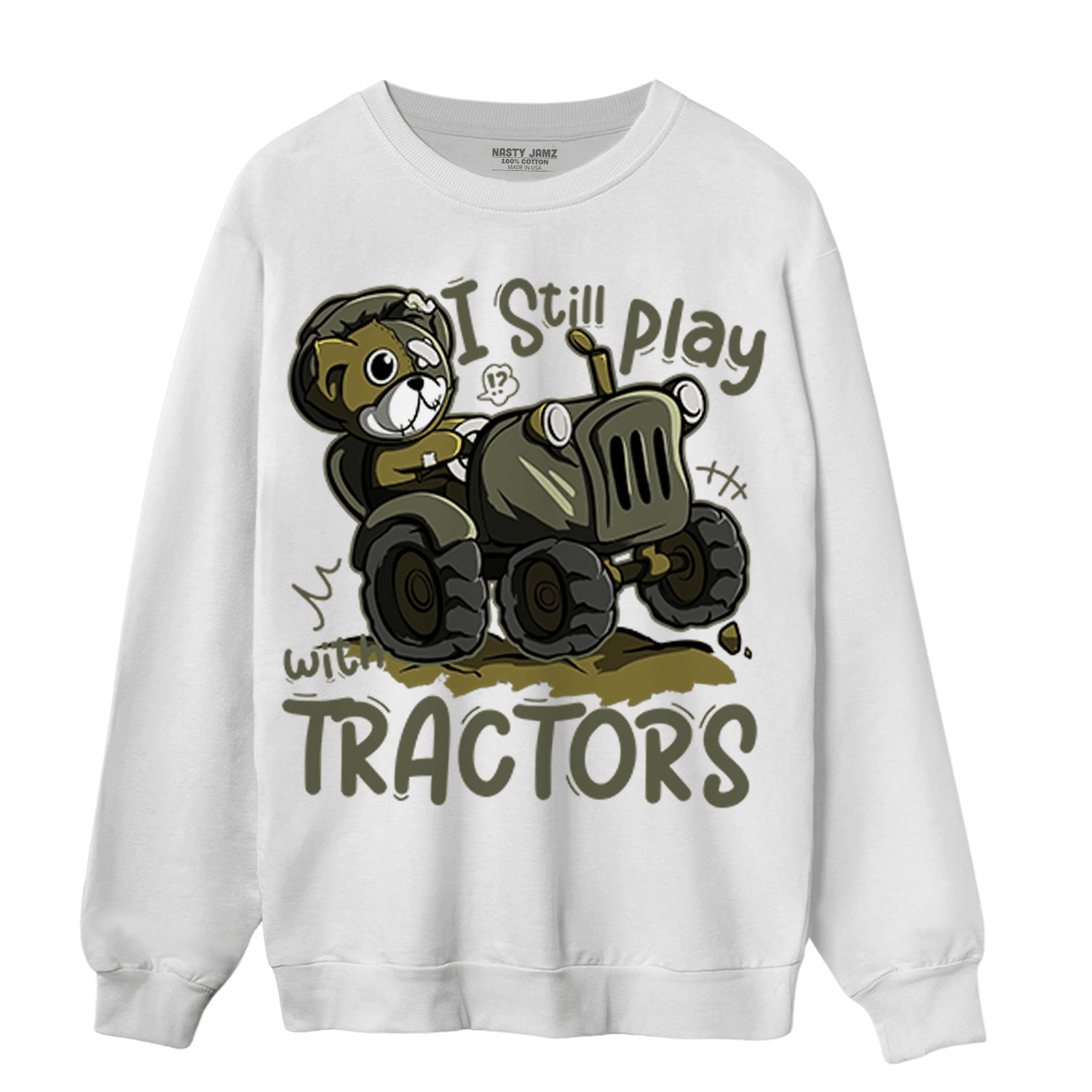 SE Craft Medium Olive 4s Sweatshirt Match Play With Tractors BER - NastyJamz