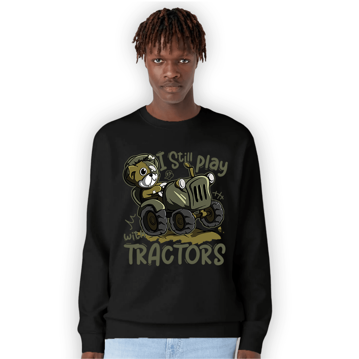 SE Craft Medium Olive 4s Sweatshirt Match Play With Tractors BER - NastyJamz