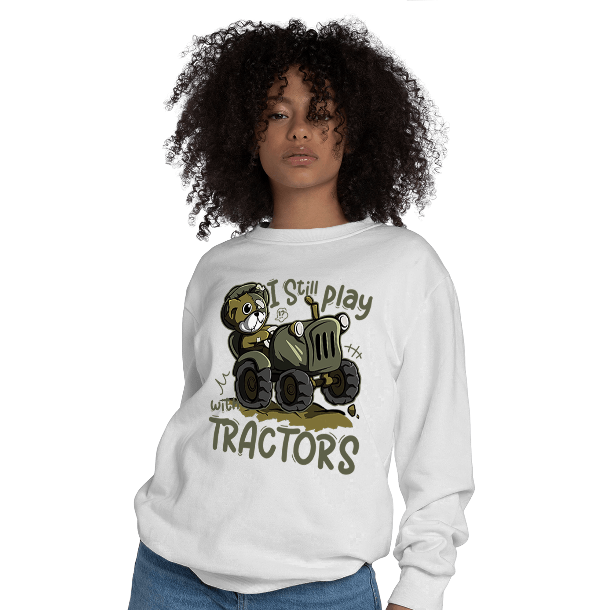 SE Craft Medium Olive 4s Sweatshirt Match Play With Tractors BER - NastyJamz