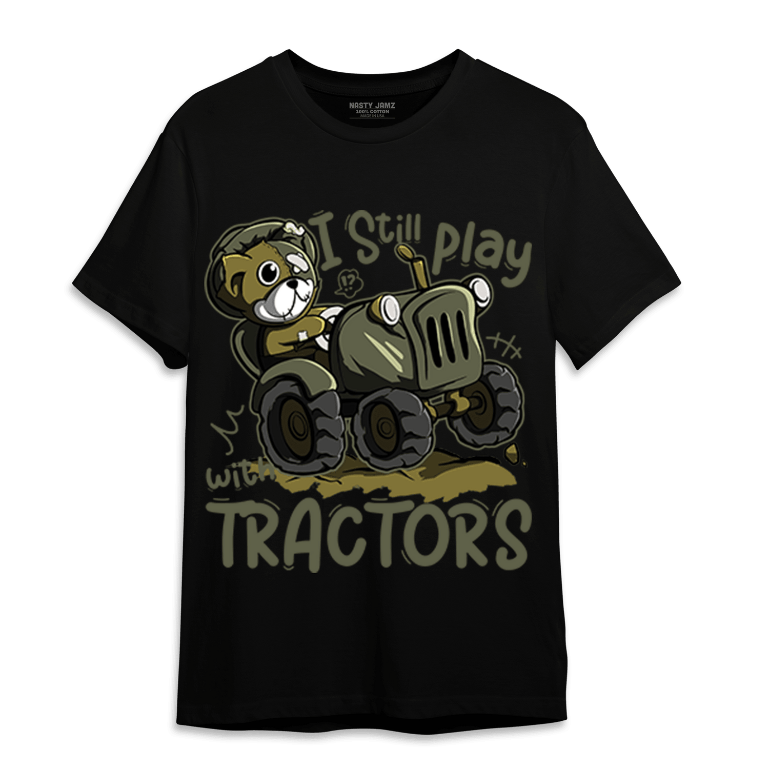 SE Craft Medium Olive 4s T Shirt Match Play With Tractors BER - NastyJamz