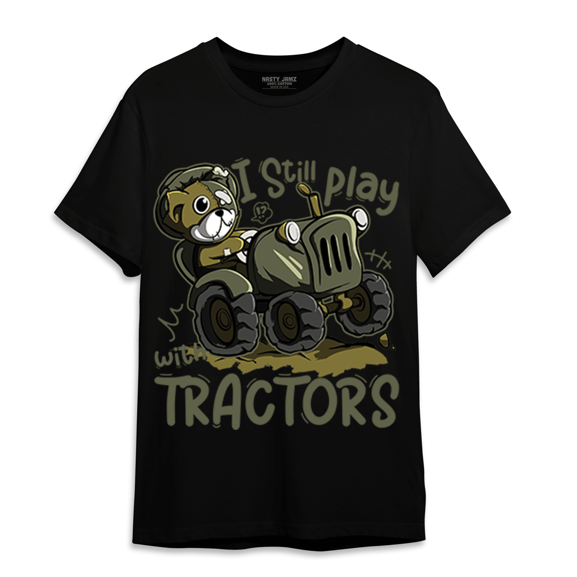SE Craft Medium Olive 4s T Shirt Match Play With Tractors BER - NastyJamz