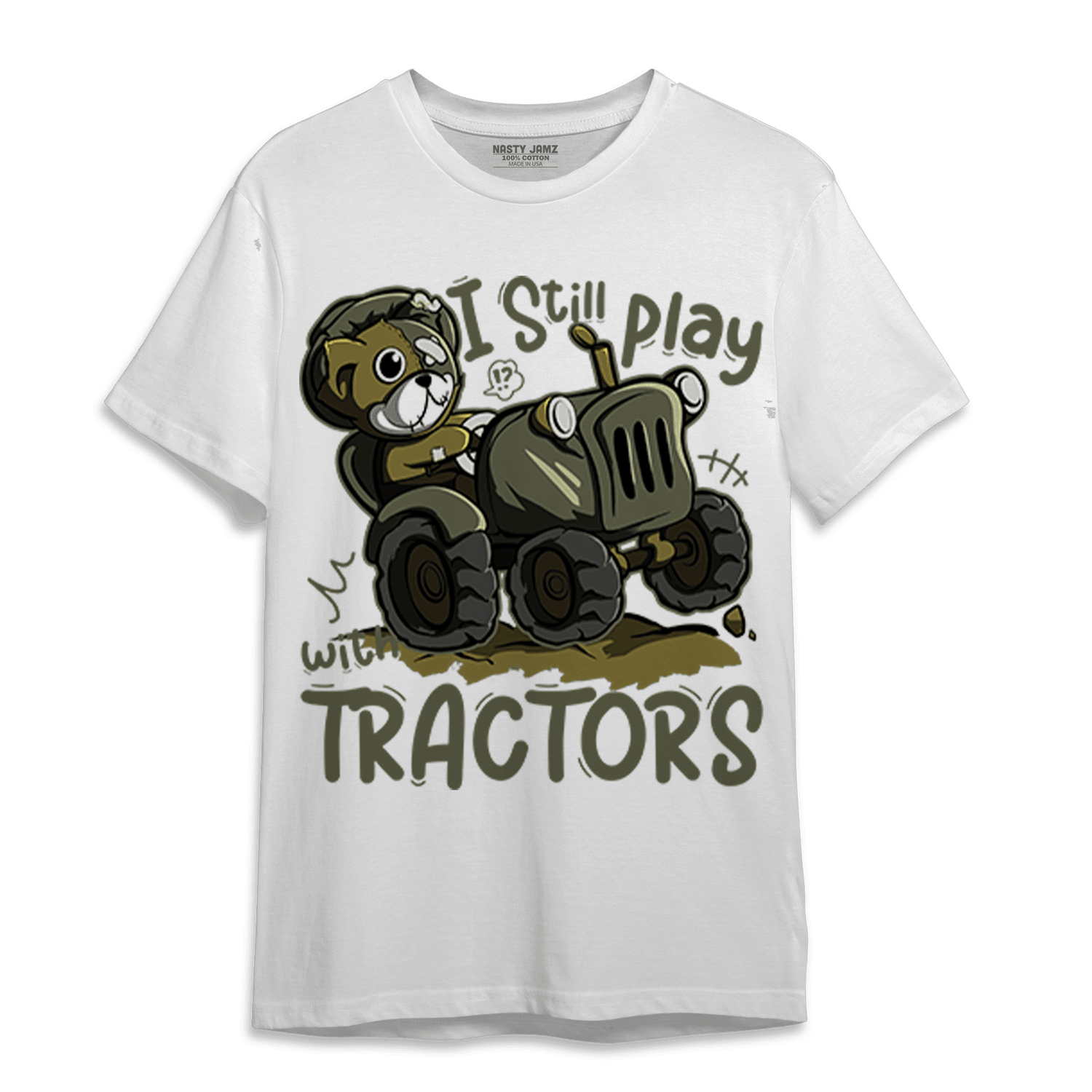SE Craft Medium Olive 4s T Shirt Match Play With Tractors BER - NastyJamz