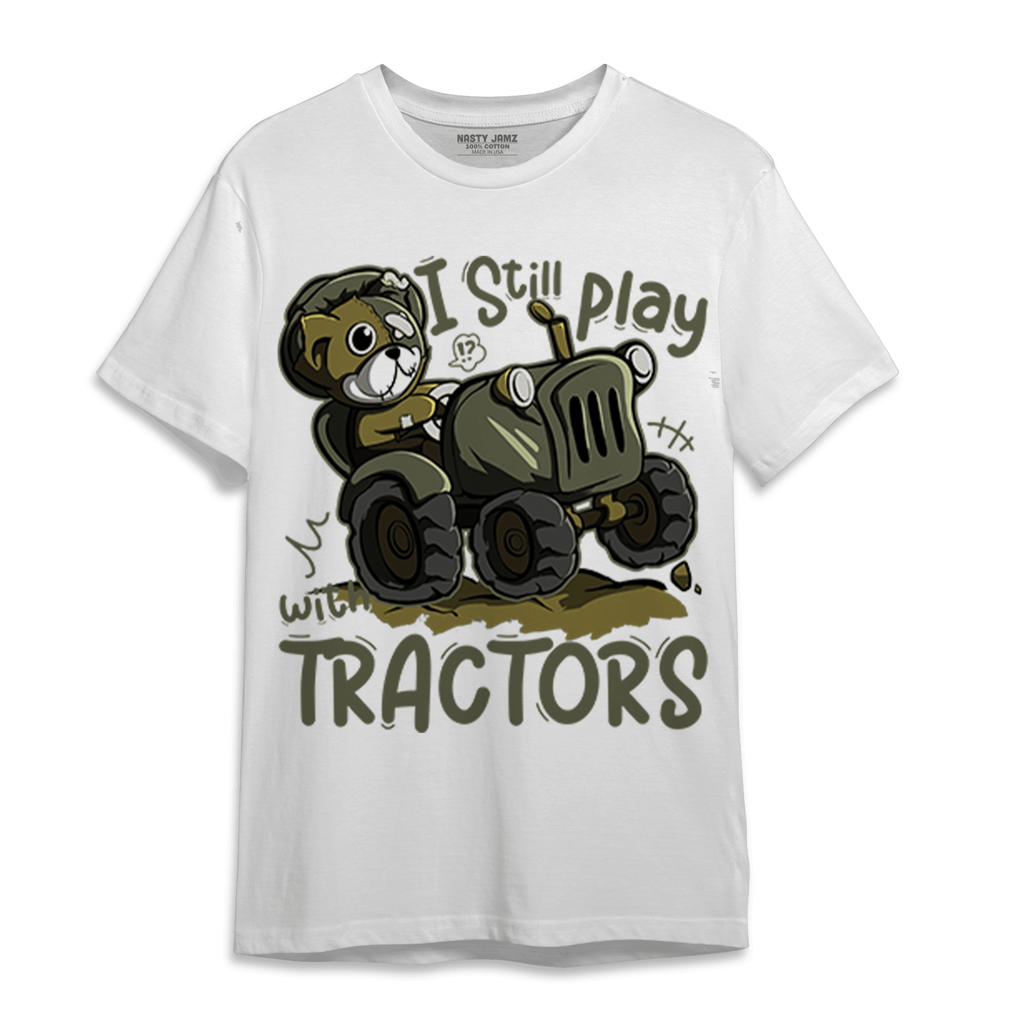 SE Craft Medium Olive 4s T Shirt Match Play With Tractors BER - NastyJamz