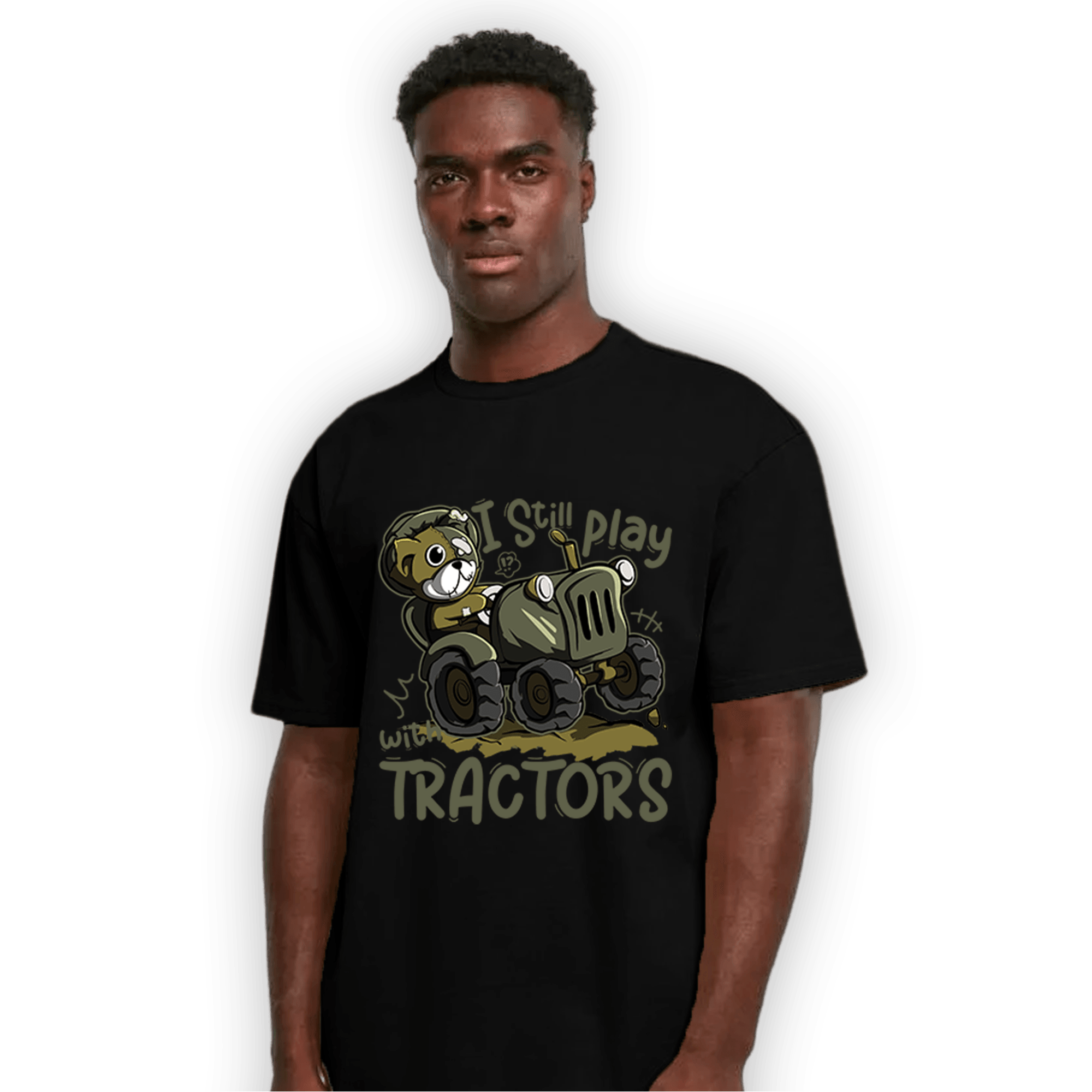 SE Craft Medium Olive 4s T Shirt Match Play With Tractors BER - NastyJamz