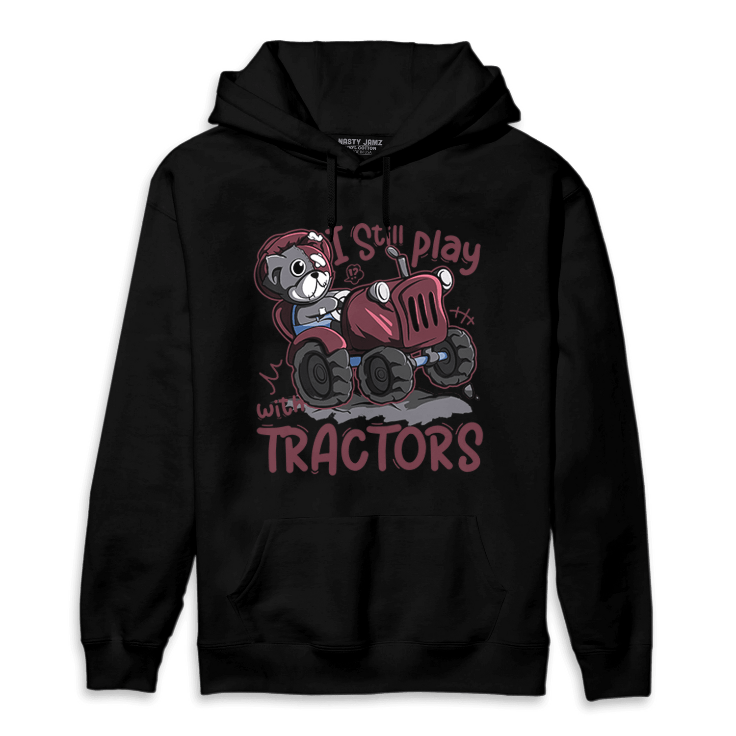 Burgundy 5s Hoodie Match Play With Tractors BER - NastyJamz
