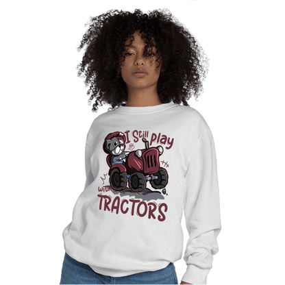 Burgundy 5s Sweatshirt Match Play With Tractors BER - NastyJamz