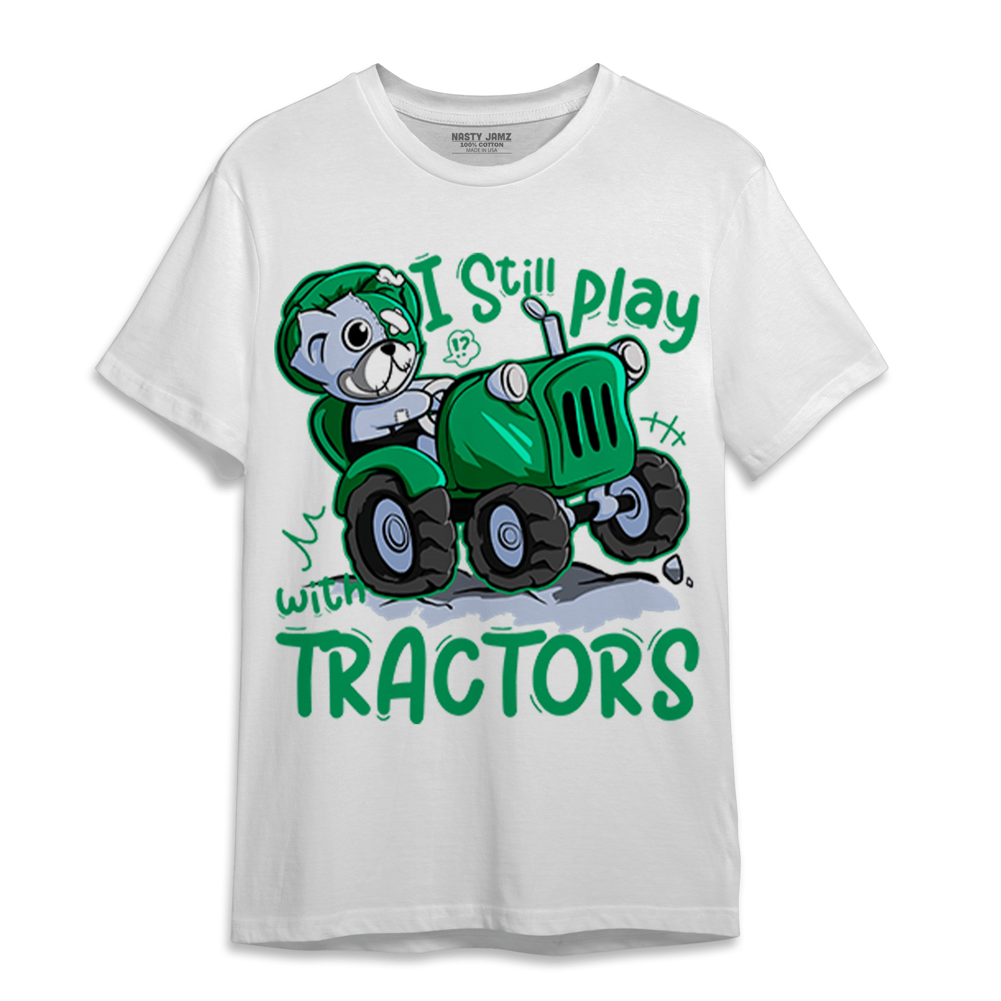 Lucky Green 5s T Shirt Match Play With Tractors BER - NastyJamz