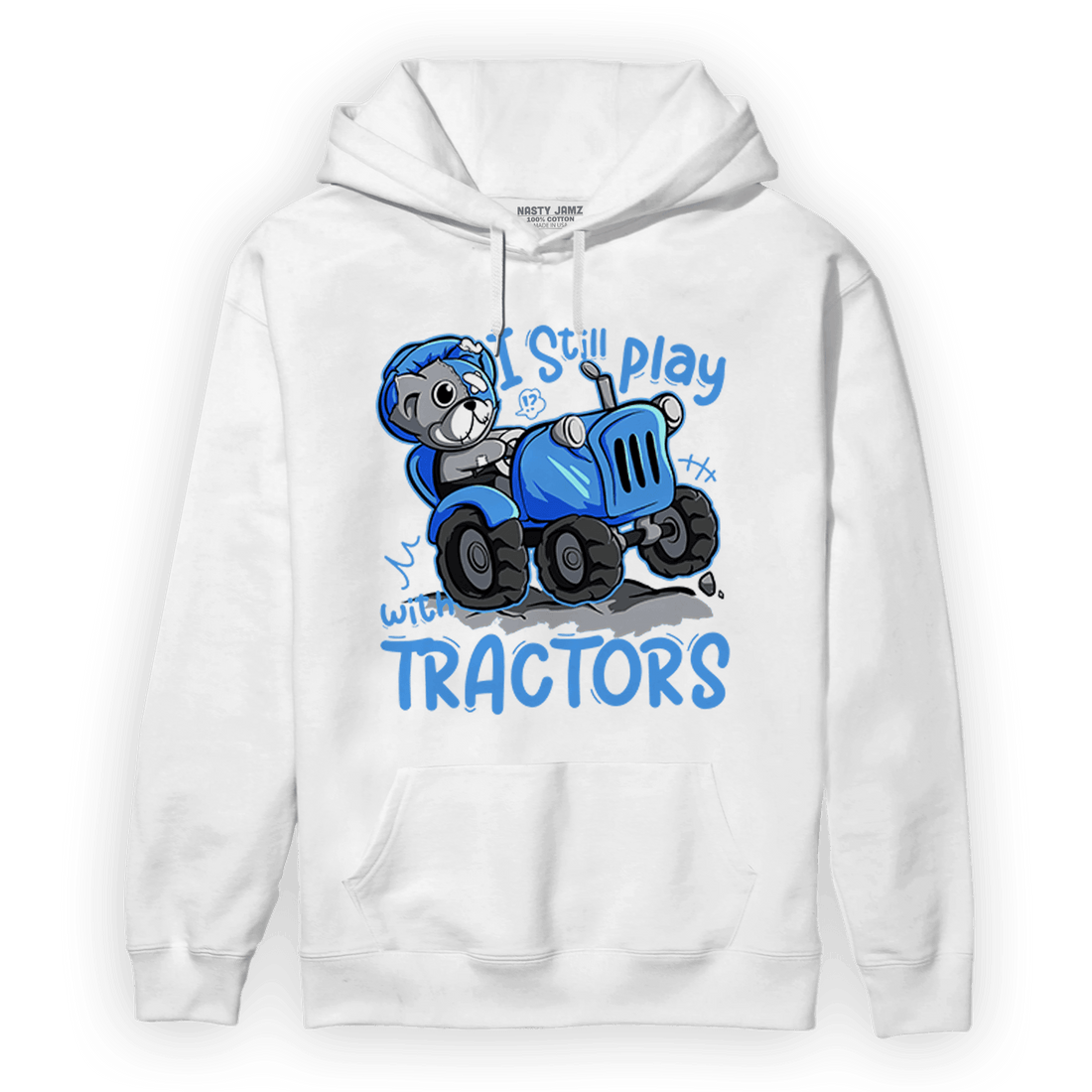 University Blue 5s Hoodie Match Play With Tractors BER - NastyJamz