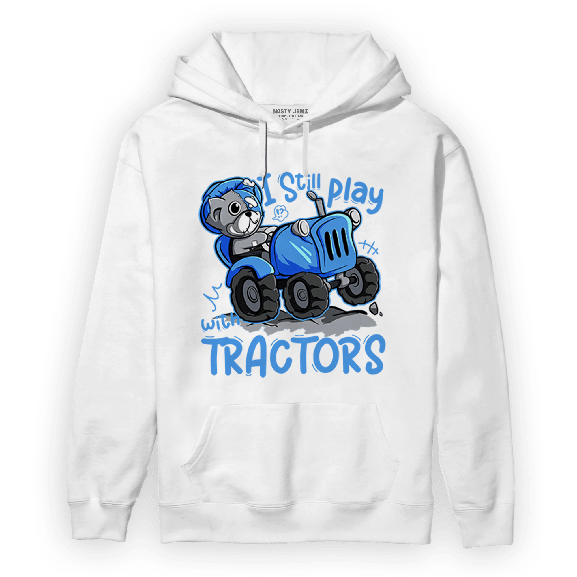 University Blue 5s Hoodie Match Play With Tractors BER - NastyJamz