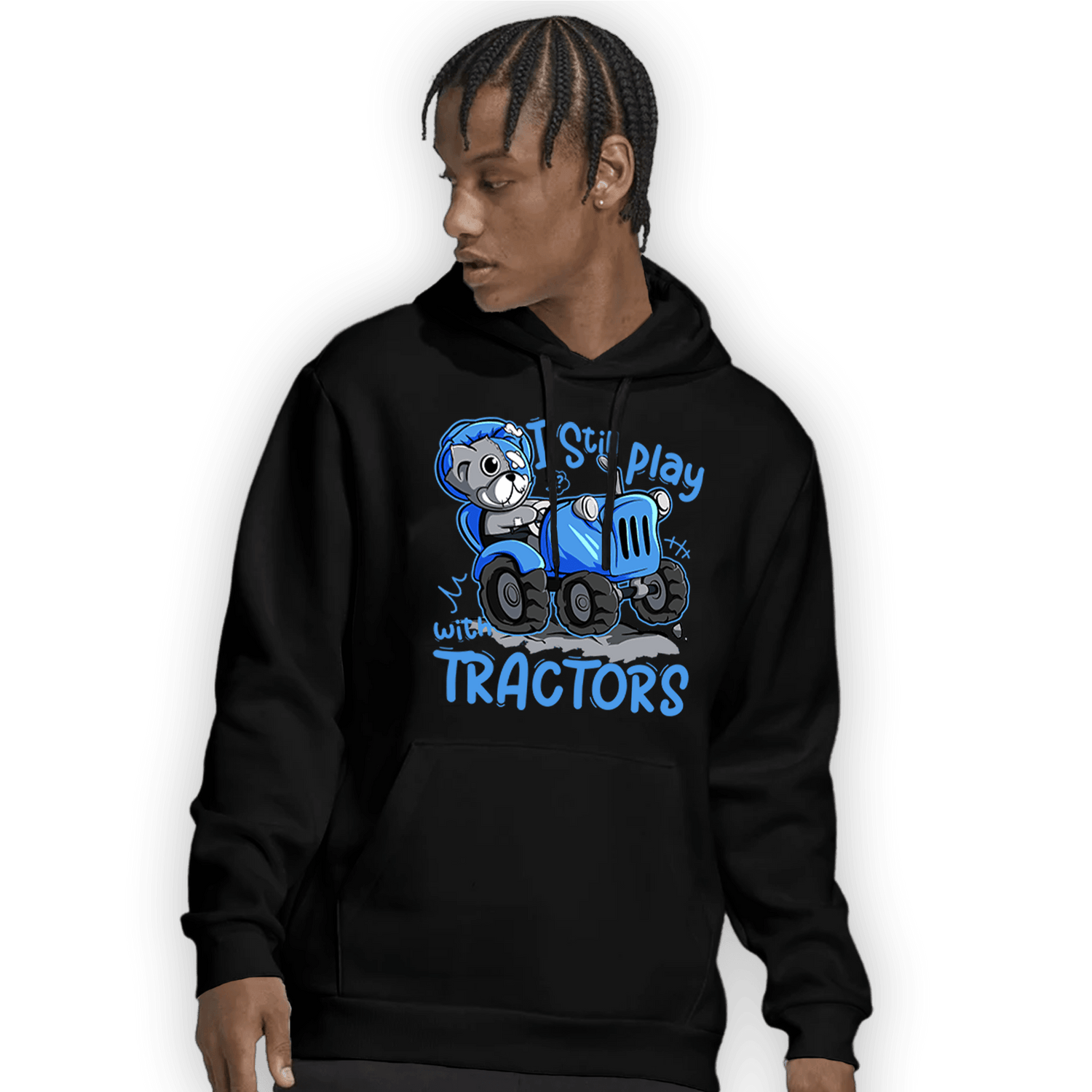 University Blue 5s Hoodie Match Play With Tractors BER - NastyJamz