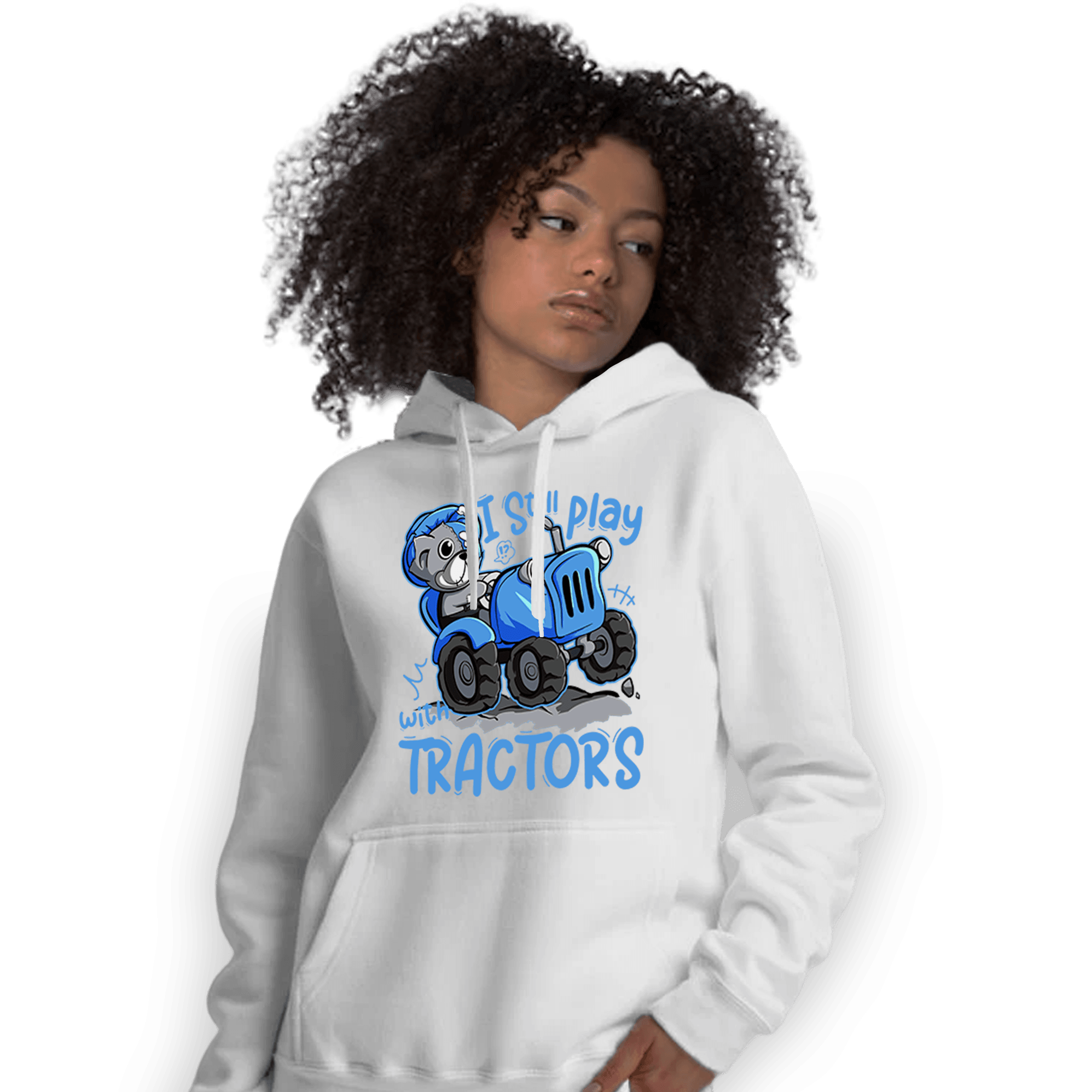 University Blue 5s Hoodie Match Play With Tractors BER - NastyJamz
