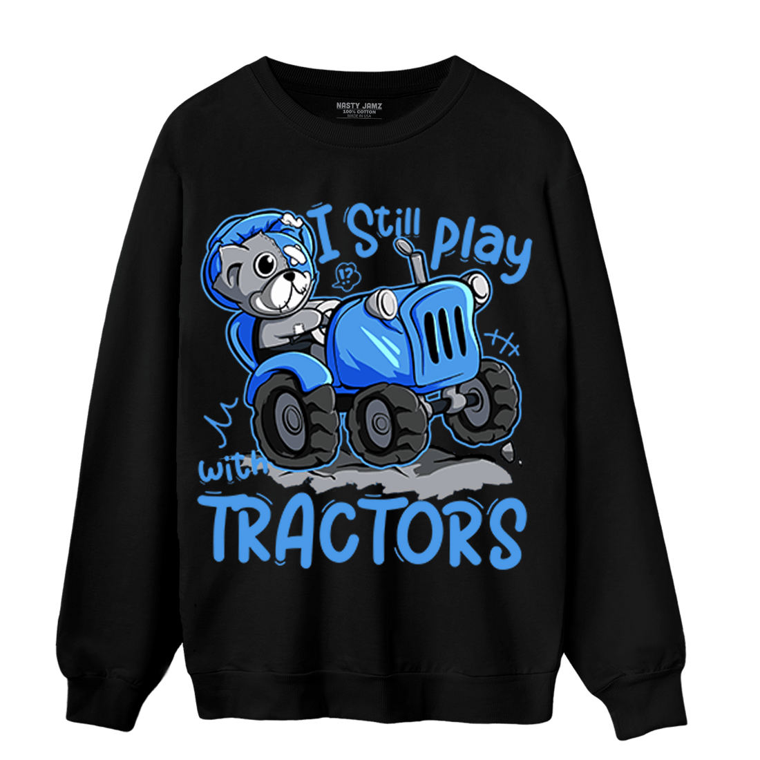 University Blue 5s Sweatshirt Match Play With Tractors BER - NastyJamz