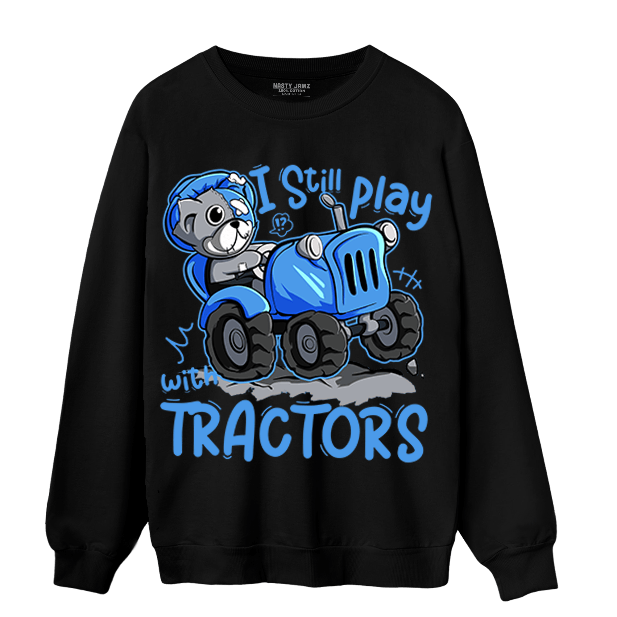 University Blue 5s Sweatshirt Match Play With Tractors BER - NastyJamz