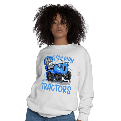 University Blue 5s Sweatshirt Match Play With Tractors BER - NastyJamz