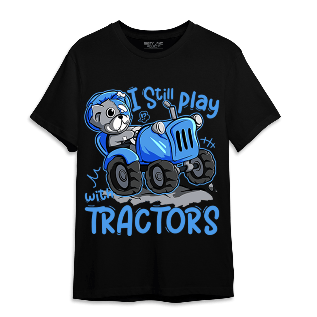 University Blue 5s T Shirt Match Play With Tractors BER - NastyJamz