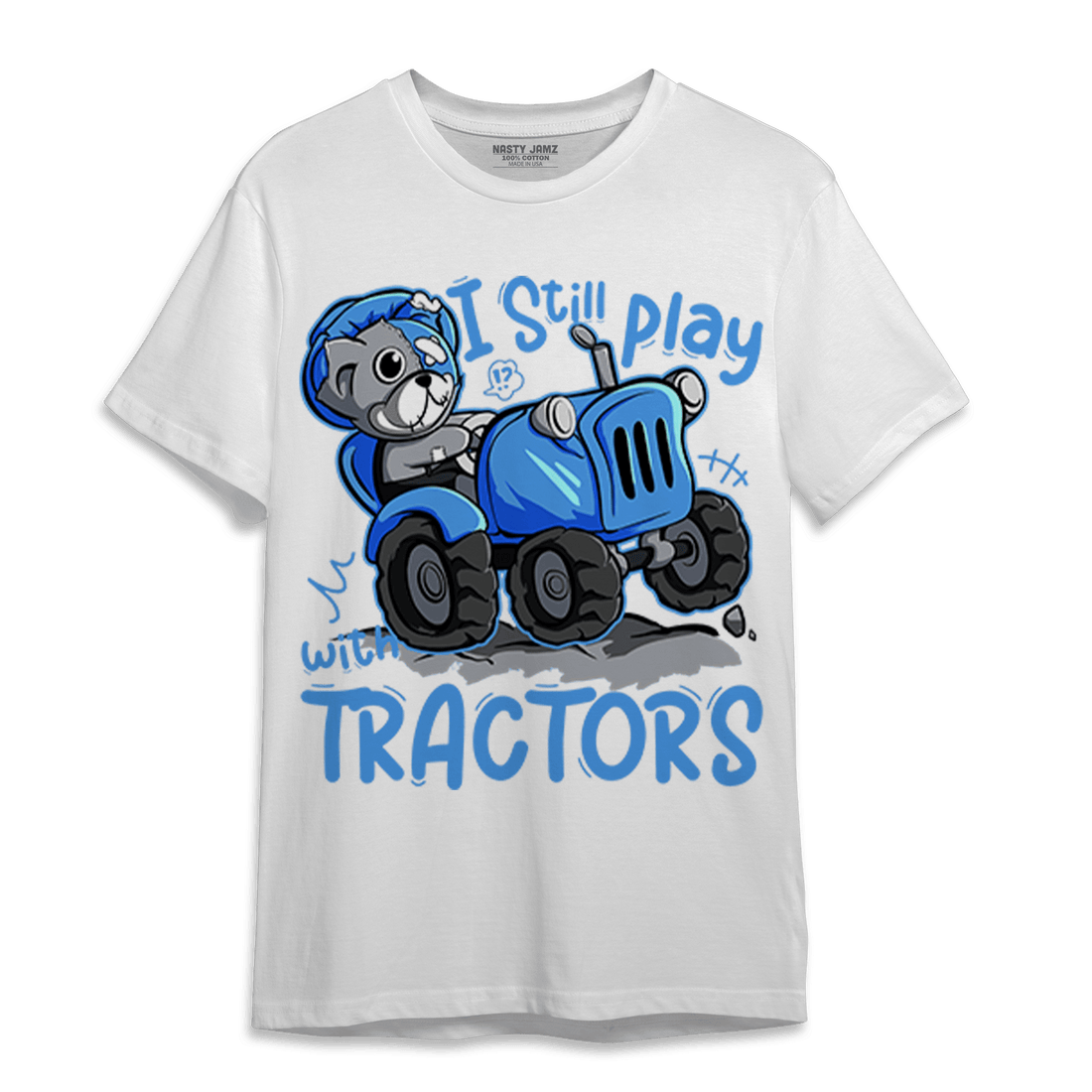 University Blue 5s T Shirt Match Play With Tractors BER - NastyJamz