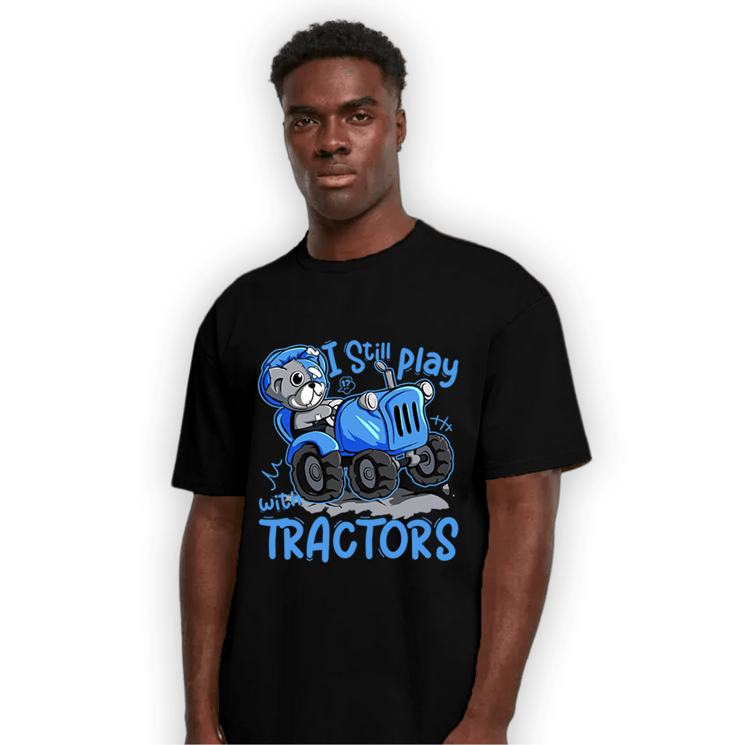 University Blue 5s T Shirt Match Play With Tractors BER - NastyJamz