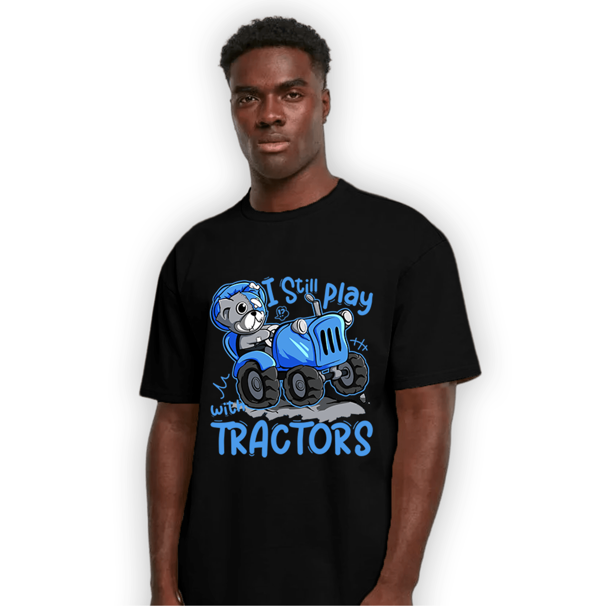 University Blue 5s T Shirt Match Play With Tractors BER - NastyJamz