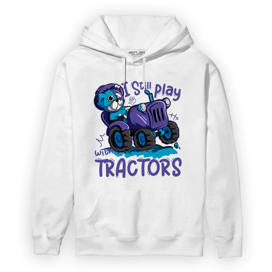 Aqua 6s Hoodie Match Play With Tractors BER - NastyJamz