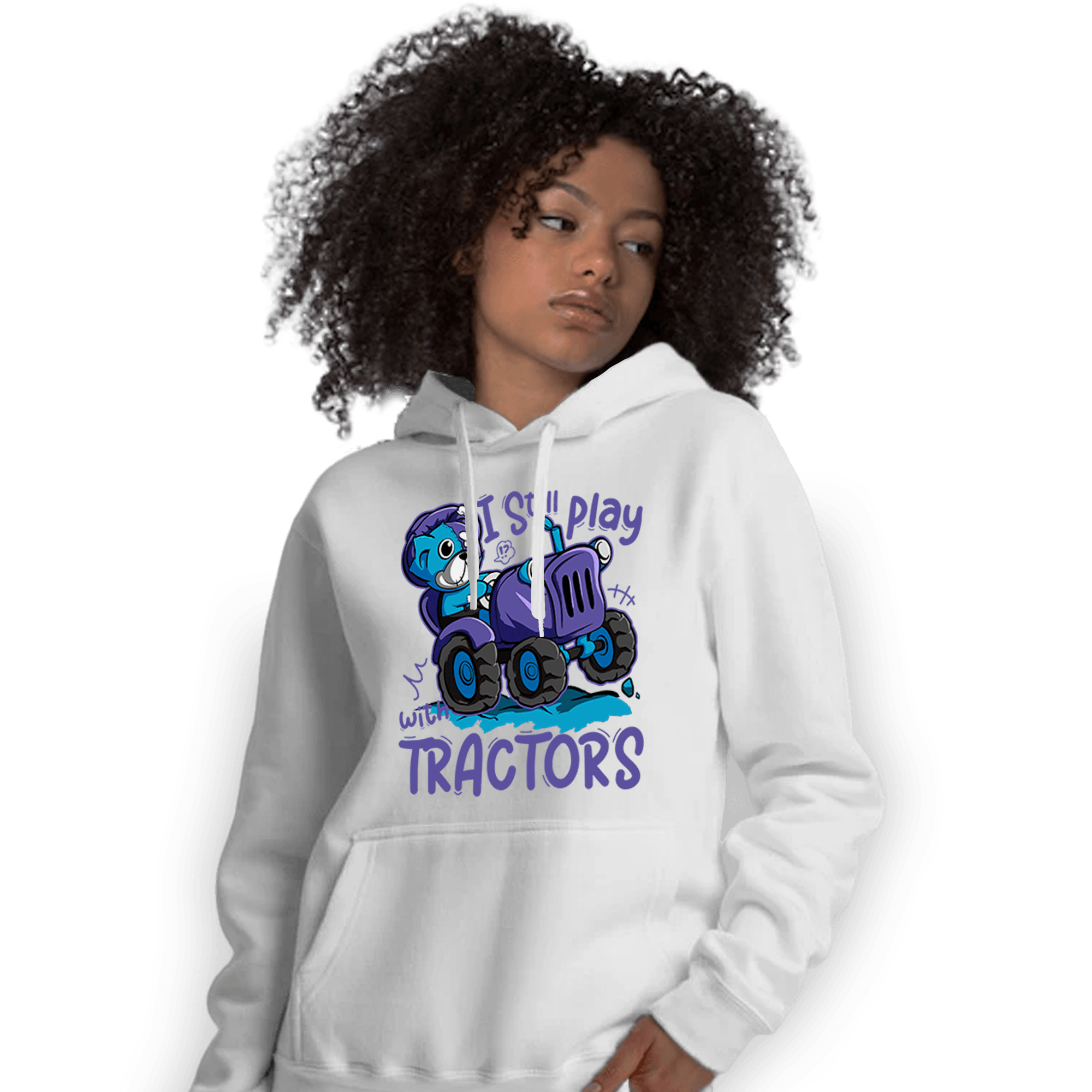 Aqua 6s Hoodie Match Play With Tractors BER - NastyJamz