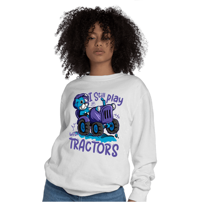 Aqua 6s Sweatshirt Match Play With Tractors BER - NastyJamz