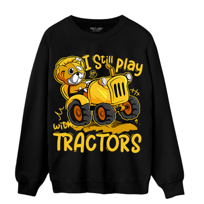 Yellow Ochre 6s Sweatshirt Match Play With Tractors BER - NastyJamz