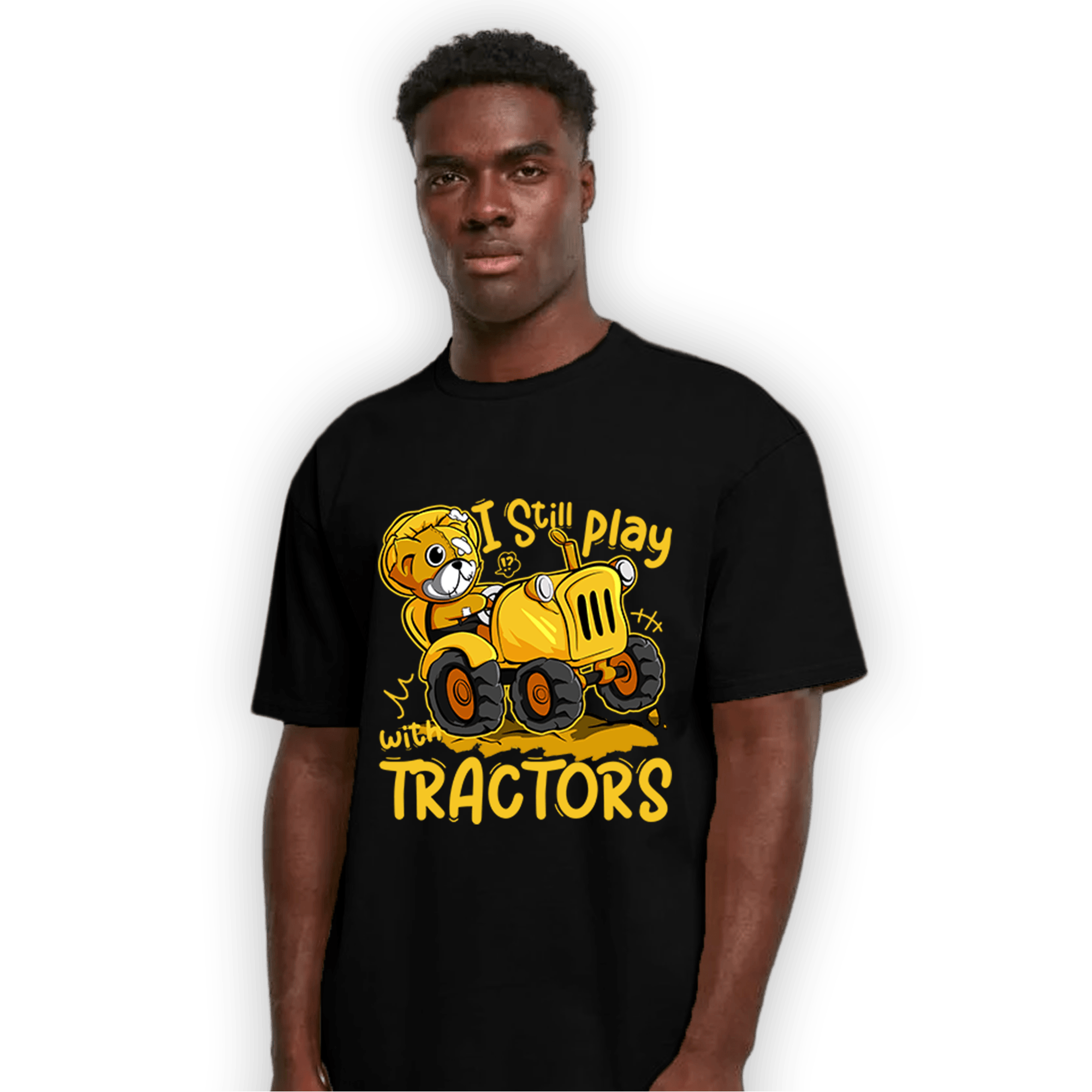 Yellow Ochre 6s T Shirt Match Play With Tractors BER - NastyJamz