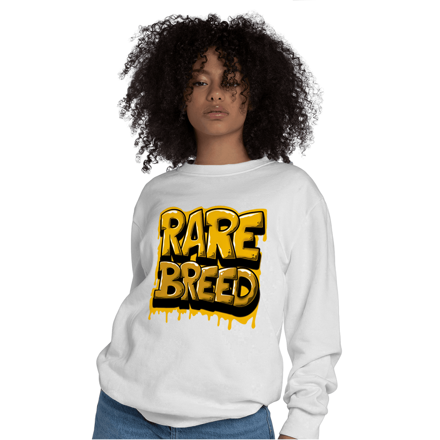 Yellow Ochre 1s Sweatshirt Match Rare Breed - NastyJamz
