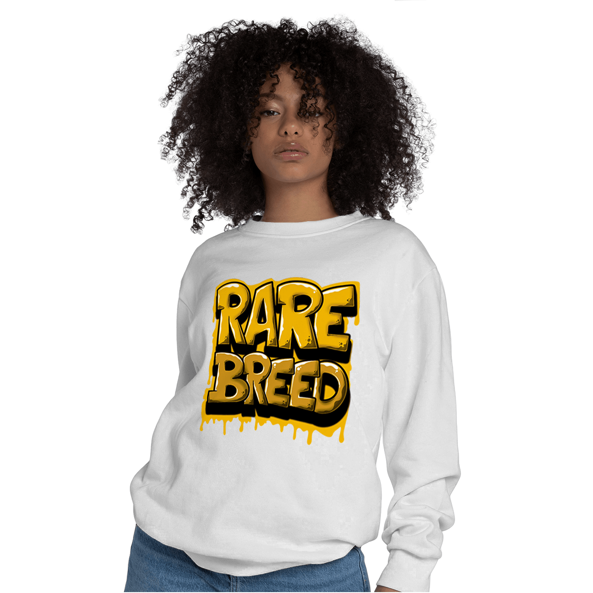 Yellow Ochre 1s Sweatshirt Match Rare Breed - NastyJamz
