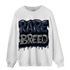 White Navy 3s Sweatshirt Match Rare Breed - NastyJamz