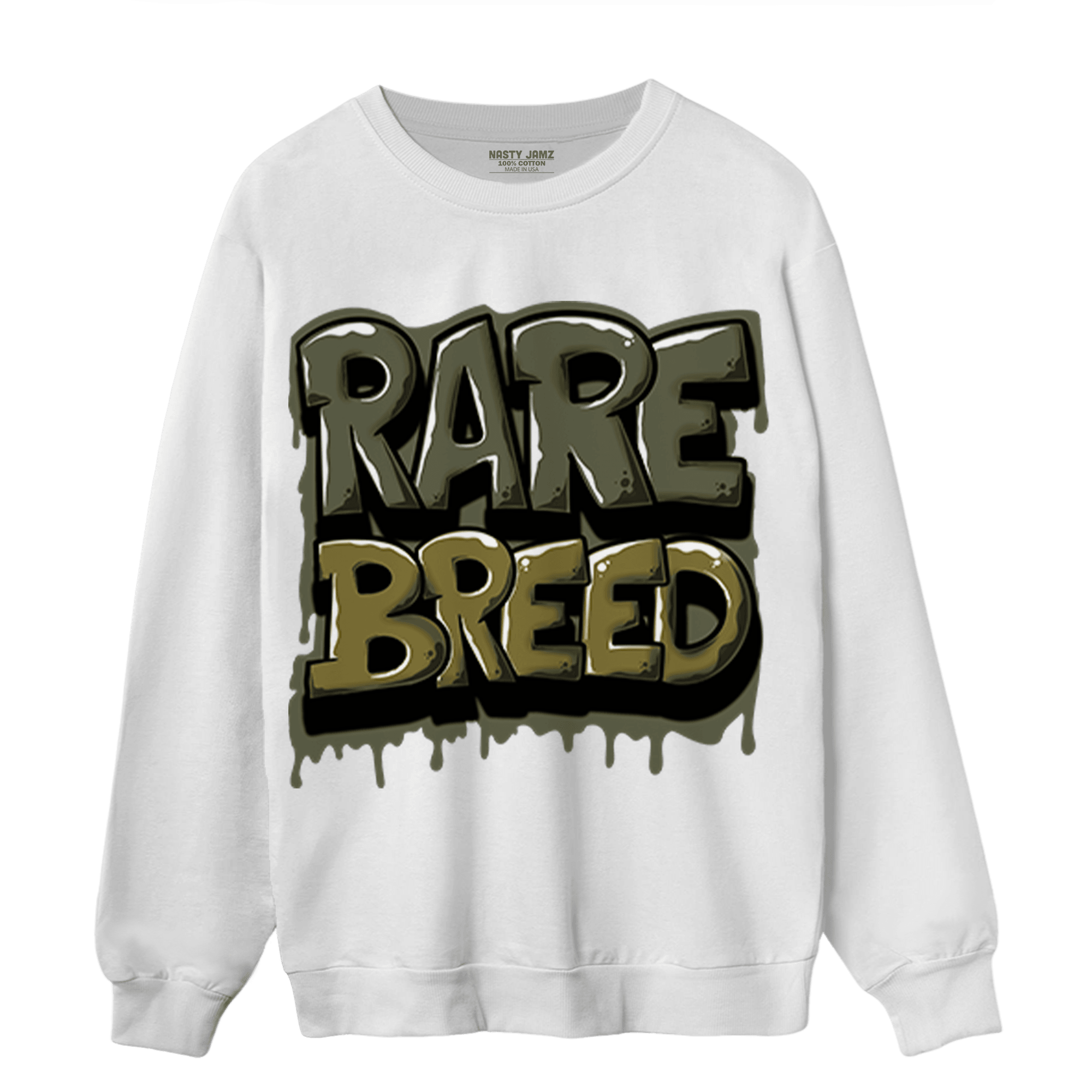 SE Craft Medium Olive 4s Sweatshirt Match Rare Breed - NastyJamz