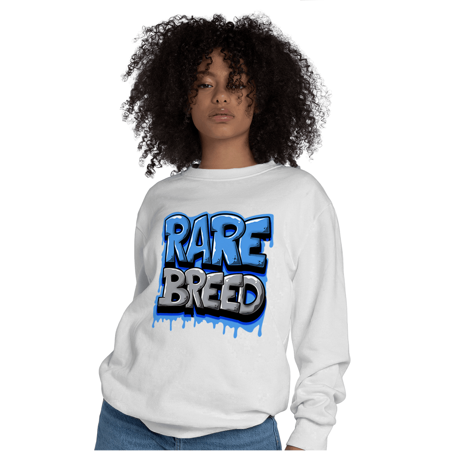 University Blue 5s Sweatshirt Match Rare Breed - NastyJamz