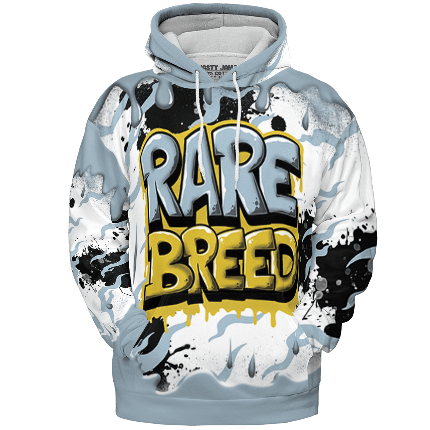 Blue Grey 13s Hoodie Match Rare Breed 3D All-Over Print Drippin - NastyJamz