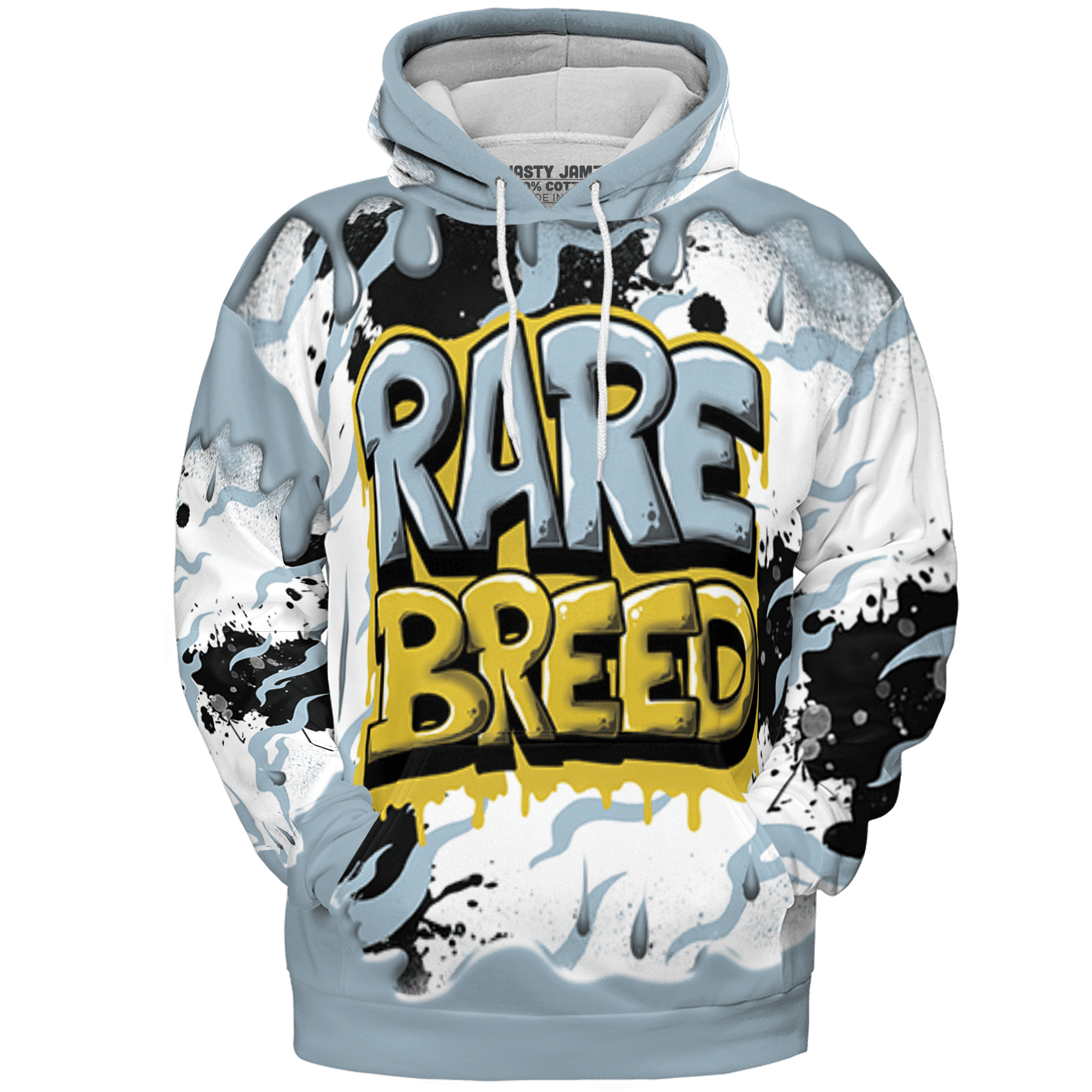 Blue Grey 13s Hoodie Match Rare Breed 3D All-Over Print Drippin - NastyJamz
