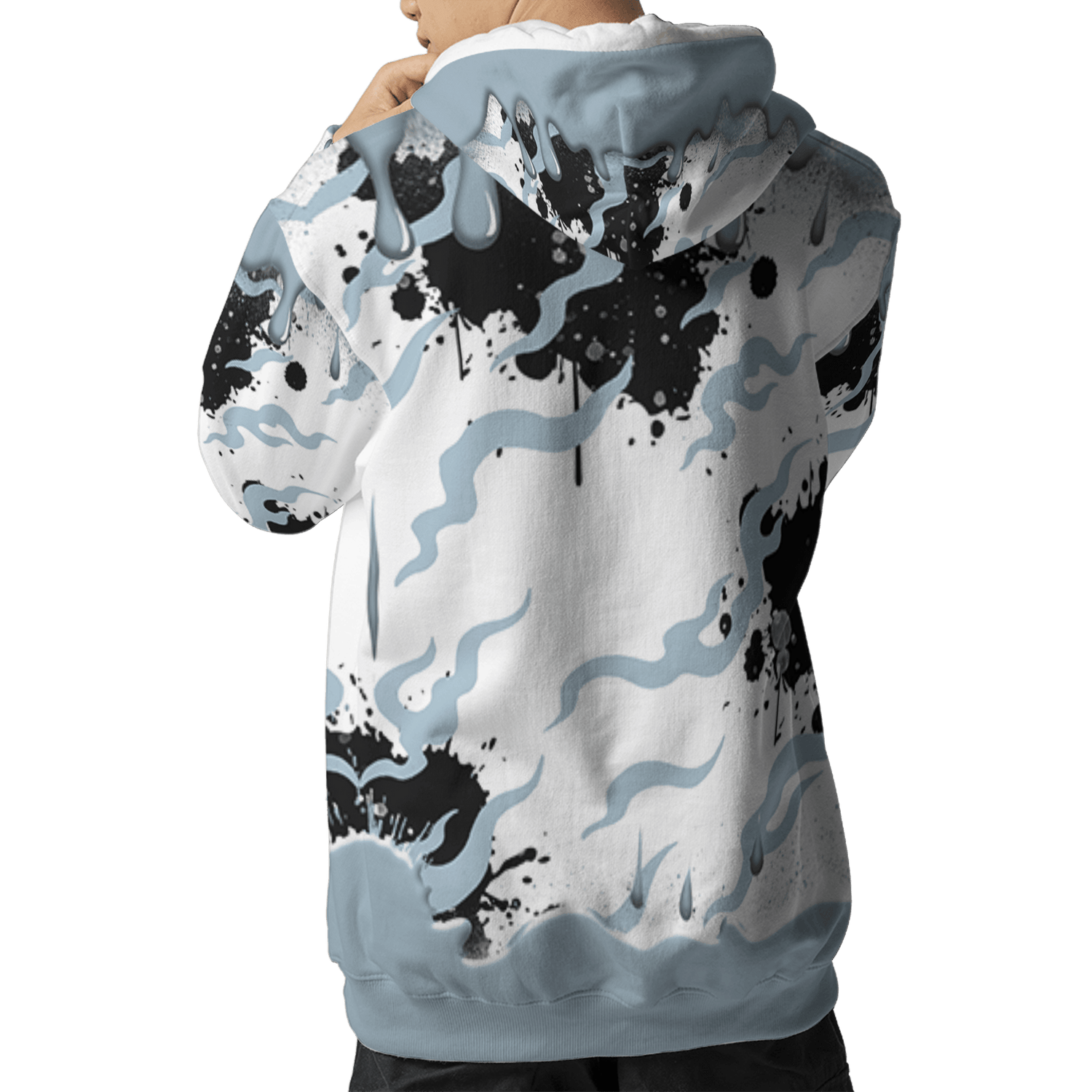 Blue Grey 13s Hoodie Match Rare Breed 3D All-Over Print Drippin - NastyJamz