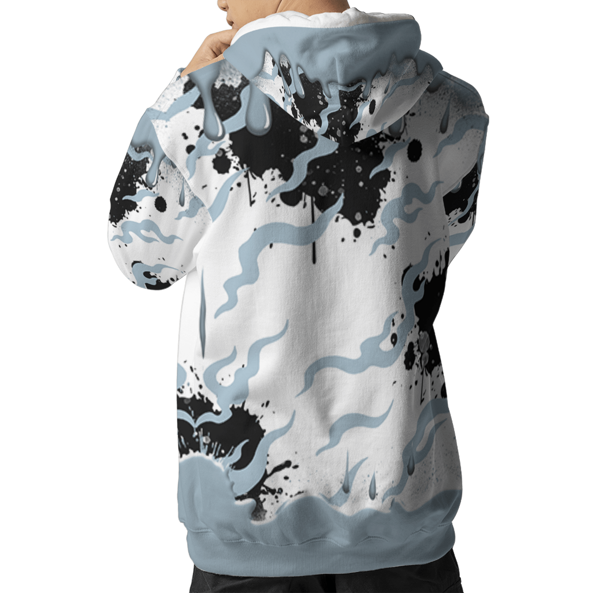 Blue Grey 13s Hoodie Match Rare Breed 3D All-Over Print Drippin - NastyJamz