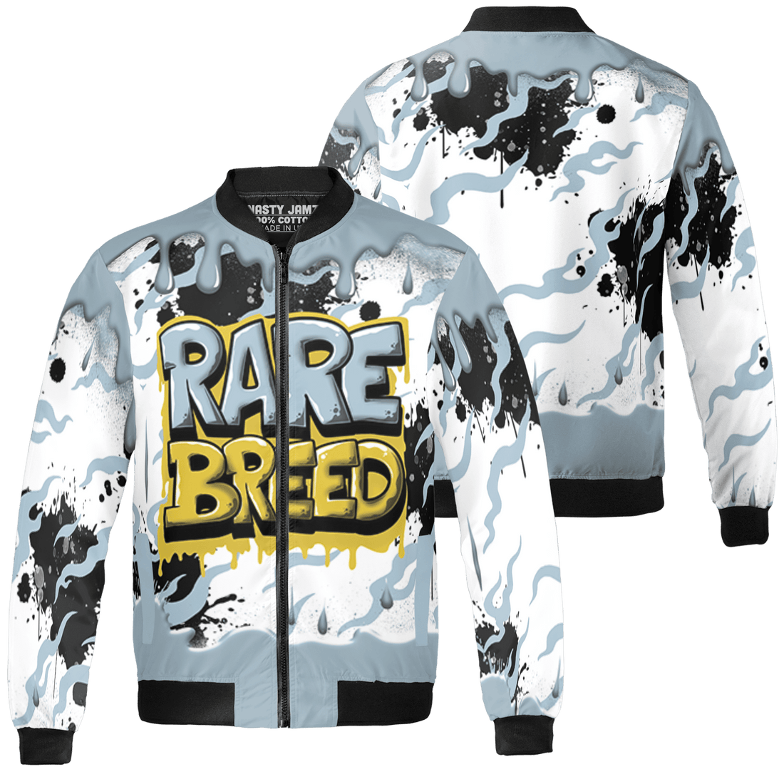 Blue Grey 13s Jacket Match Rare Breed 3D All-Over Print Drippin - NastyJamz