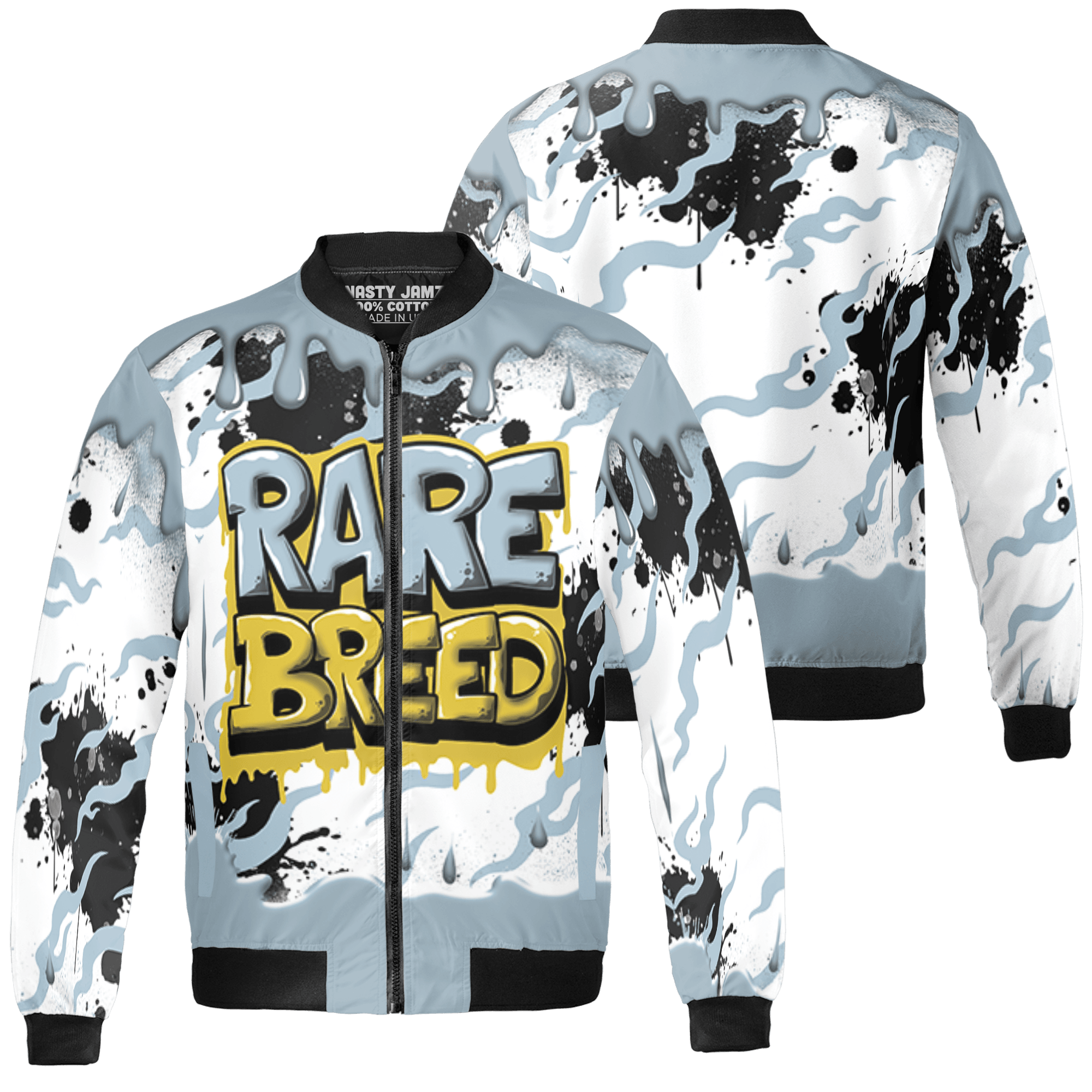 Blue Grey 13s Jacket Match Rare Breed 3D All-Over Print Drippin - NastyJamz