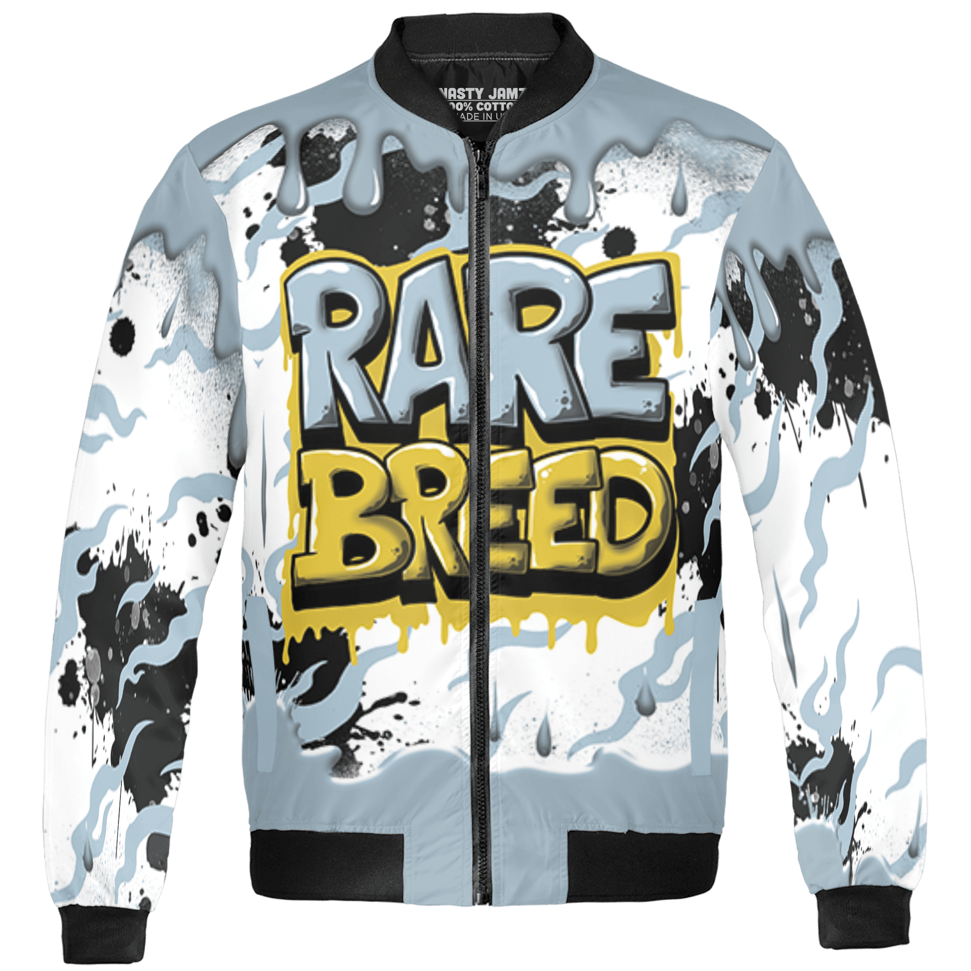 Blue Grey 13s Jacket Match Rare Breed 3D All-Over Print Drippin - NastyJamz