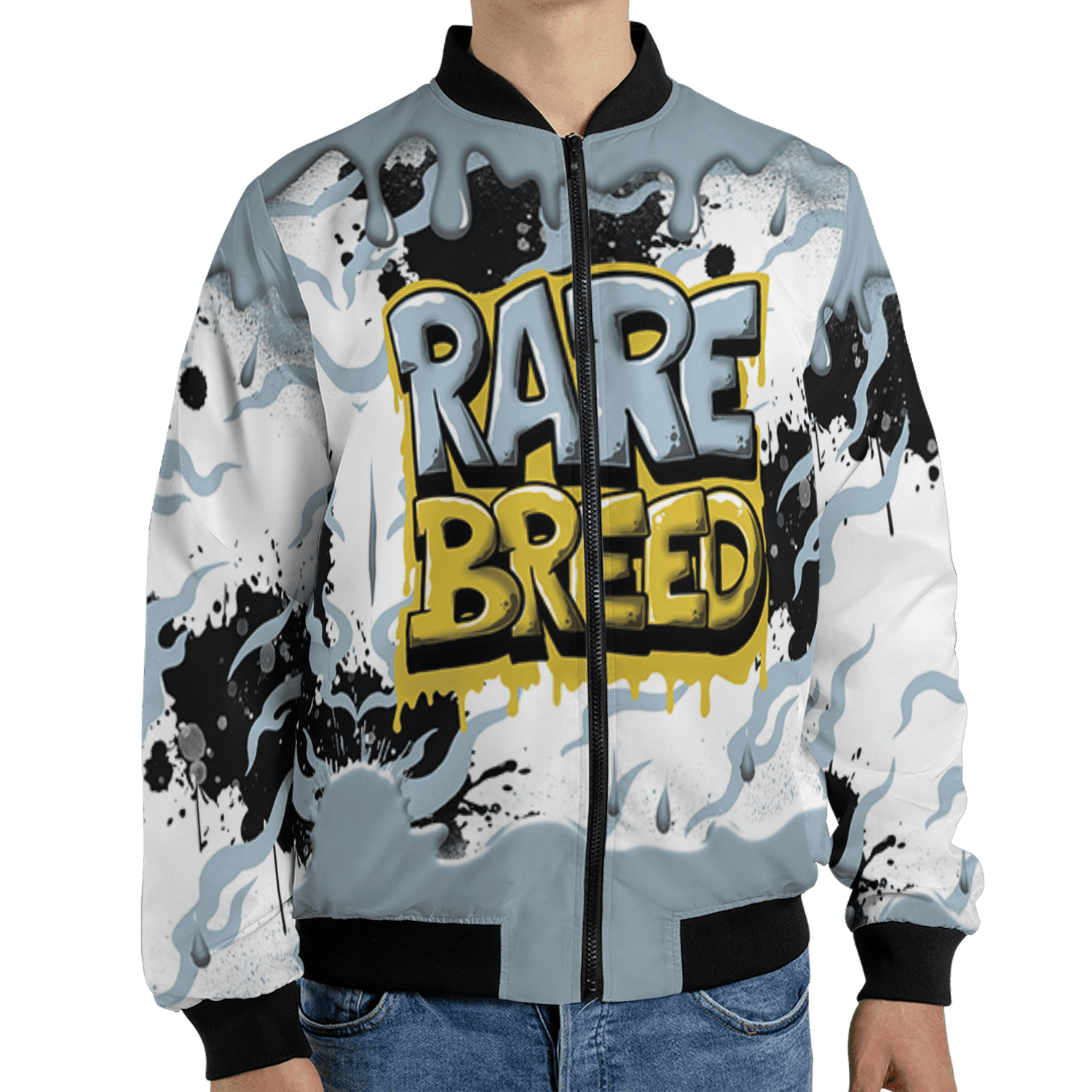 Blue Grey 13s Jacket Match Rare Breed 3D All-Over Print Drippin - NastyJamz
