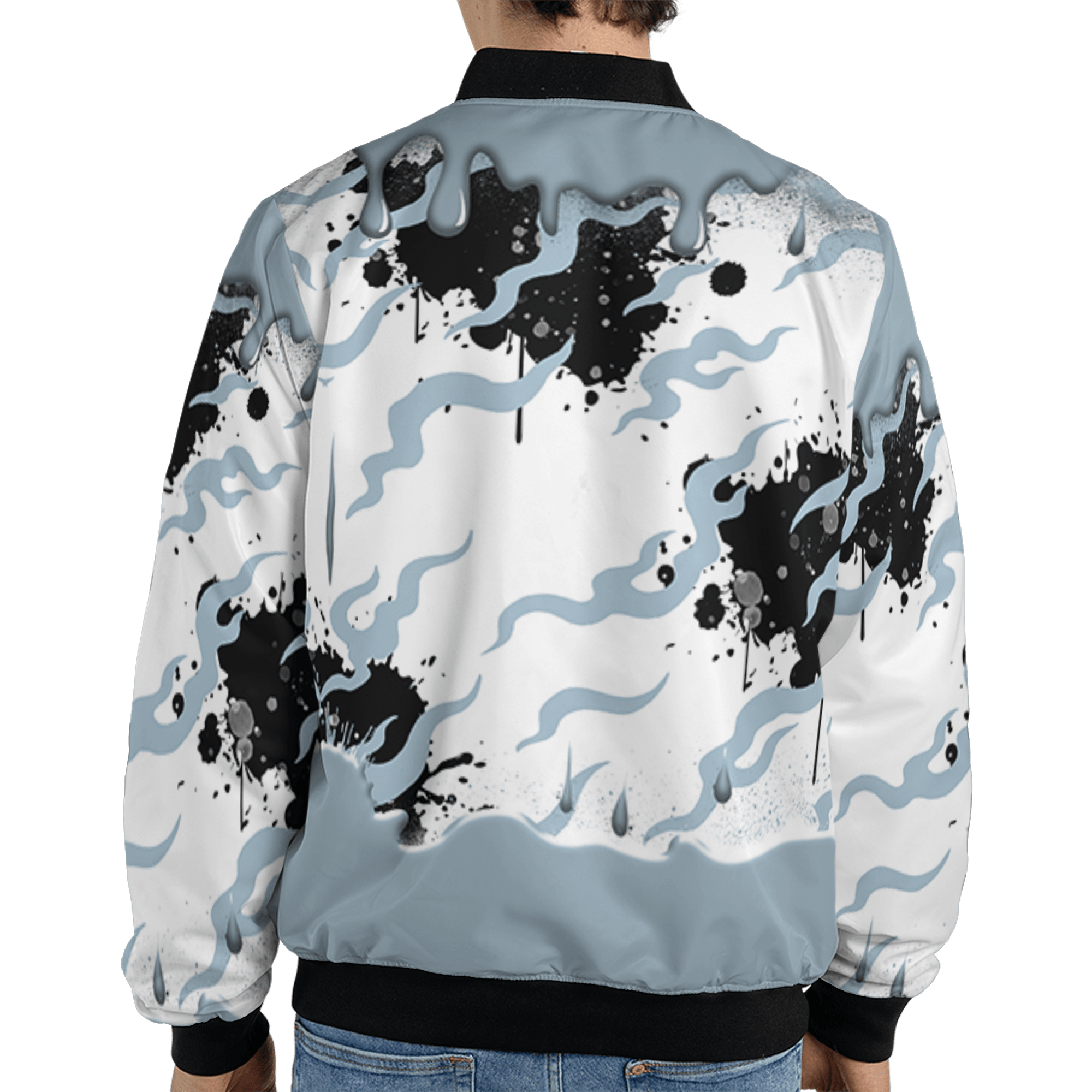 Blue Grey 13s Jacket Match Rare Breed 3D All-Over Print Drippin - NastyJamz