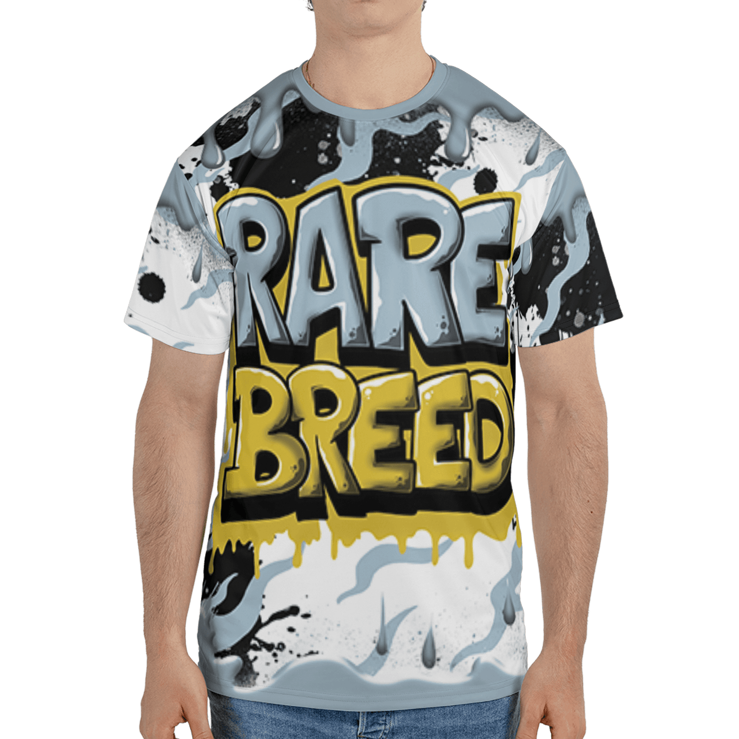 Blue Grey 13s T Shirt Match Rare Breed 3D All-Over Print Drippin - NastyJamz