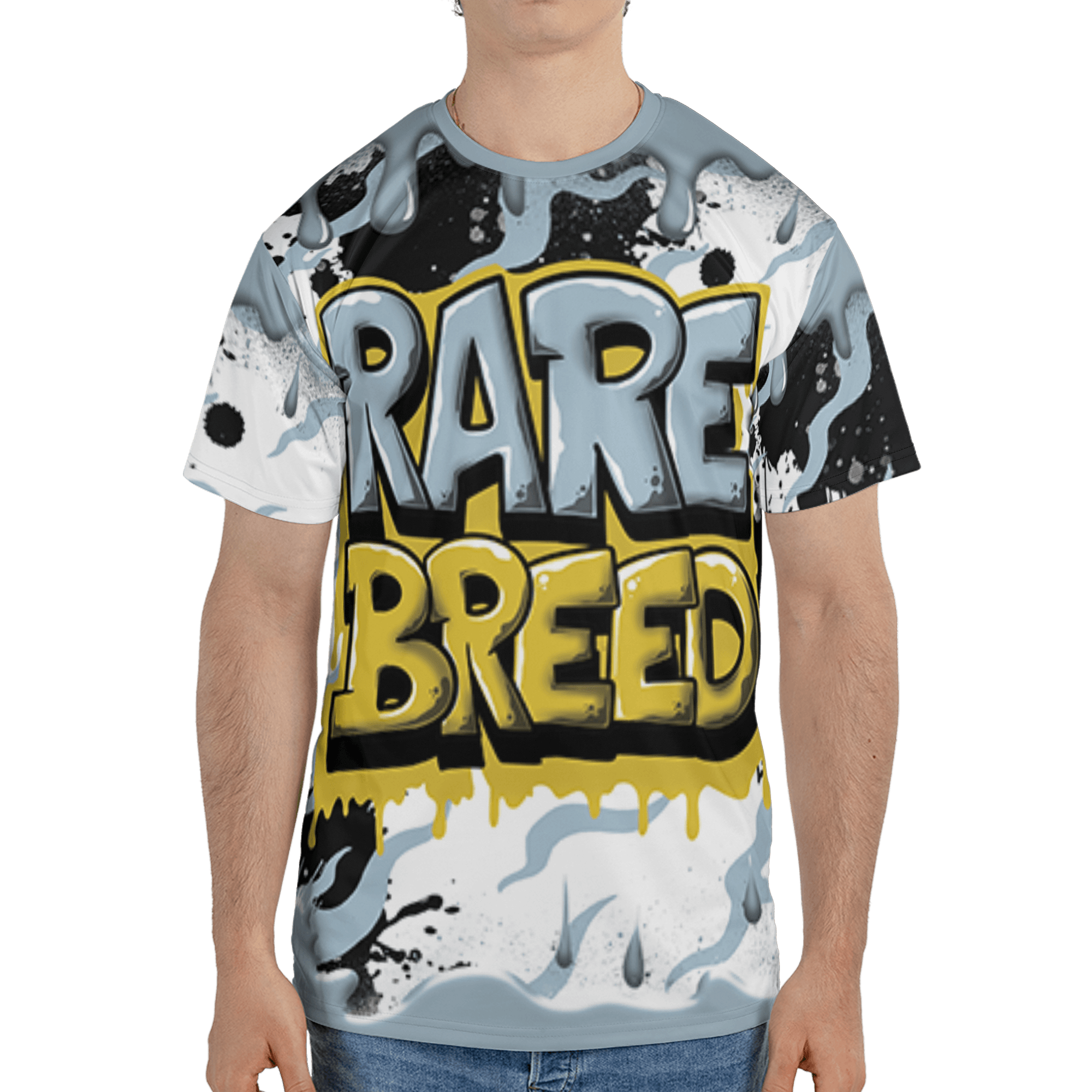 Blue Grey 13s T Shirt Match Rare Breed 3D All-Over Print Drippin - NastyJamz